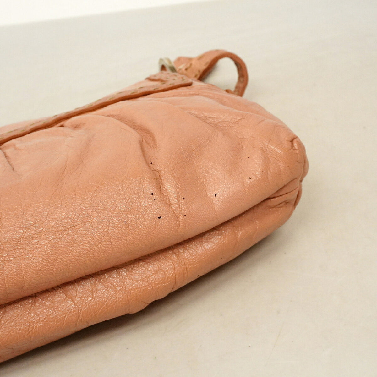 Fendi Pink Beige Leather Shoulder Bag (Pre-Owned)