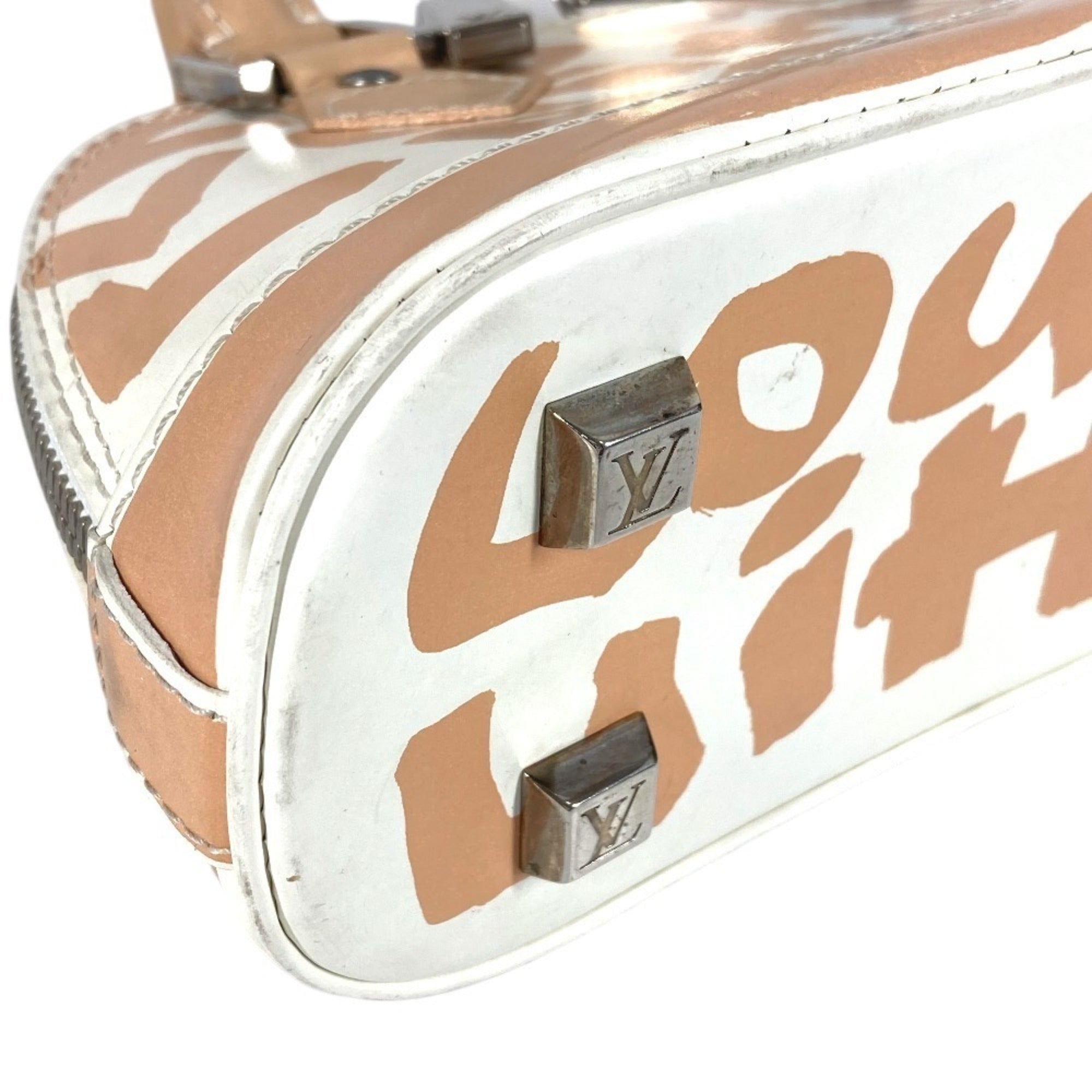 Louis Vuitton Monogram Graffiti Beige White Monogram Graffiti Handbag (Pre-Owned)
