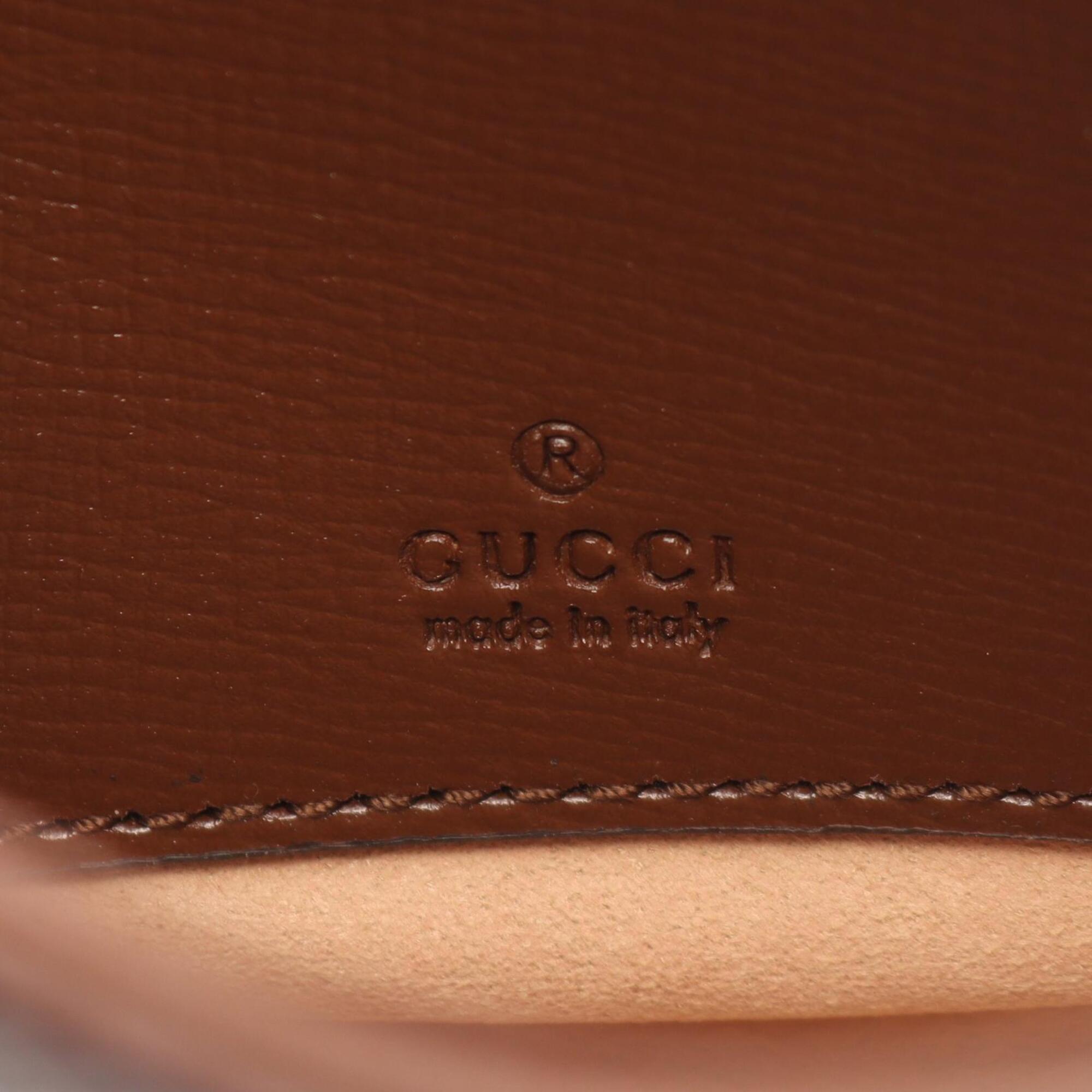 Gucci Beige Brown Multi-Color Pvc Leather Handbag (Pre-Owned)
