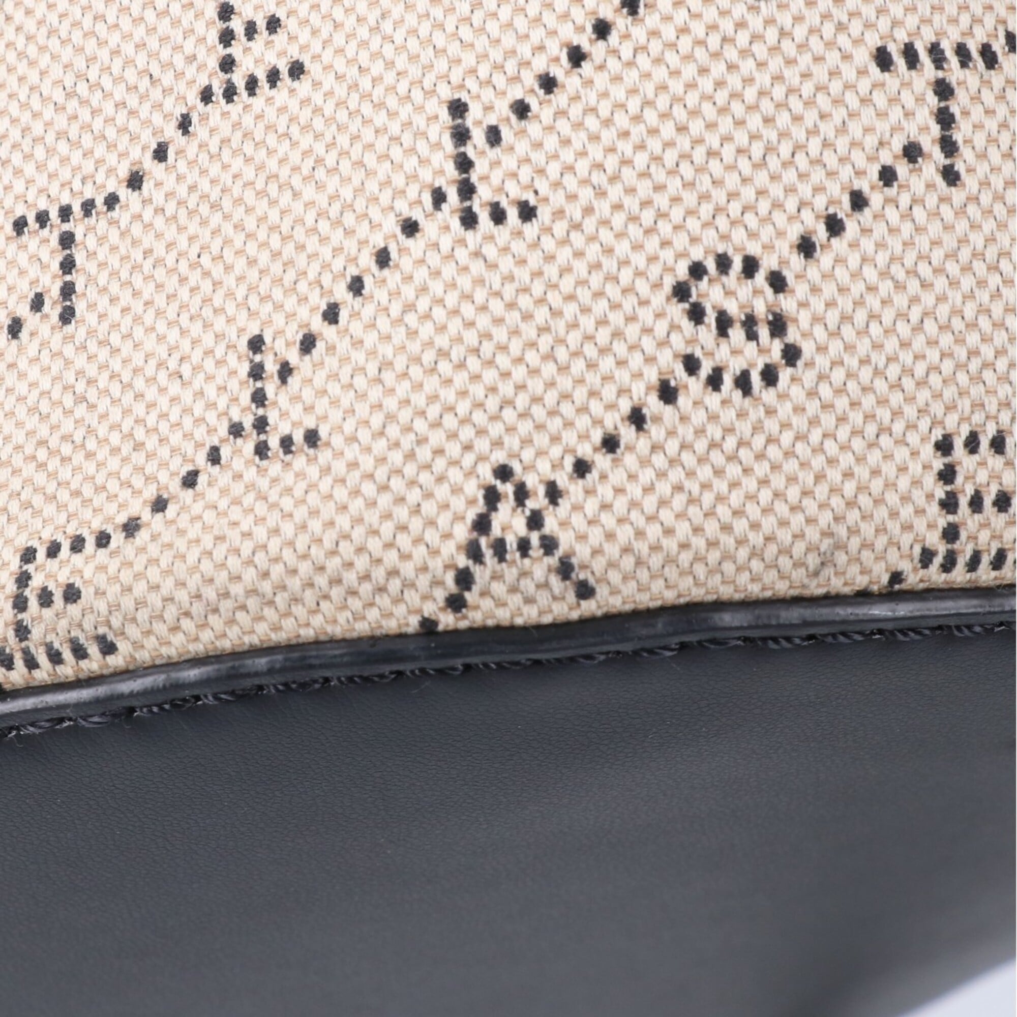 Stella Mccartney Beige Black Canvas Shoulder Bag (Pre-Owned)