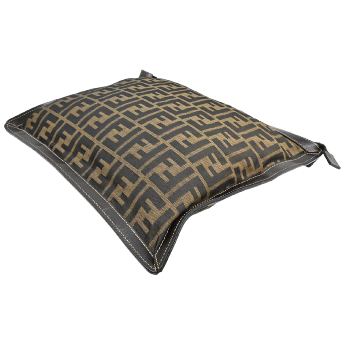 Fendi Brown Nylon Leather Clutch Bag (Pre-Owned)