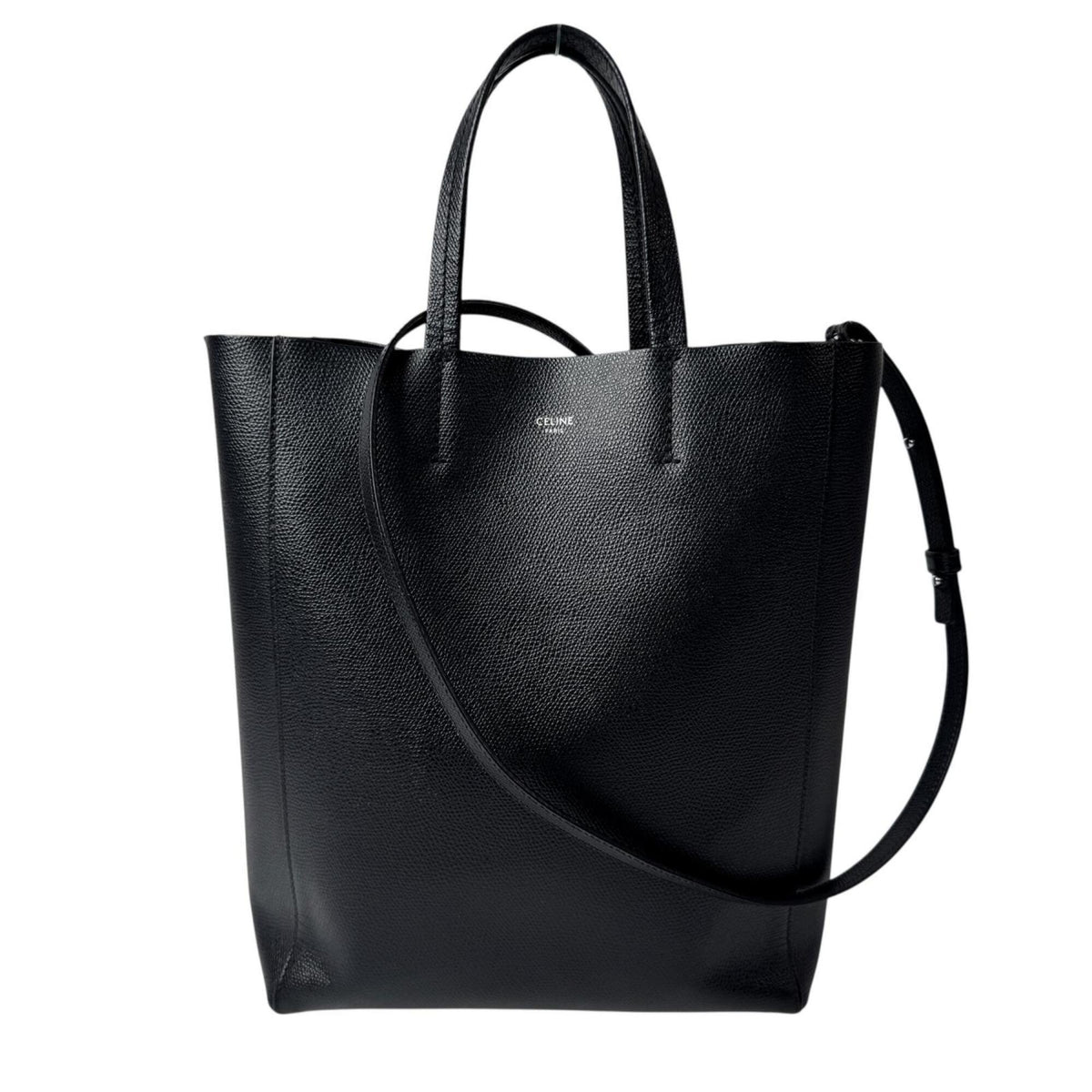 Celine Black Leather Shoulder Bag Tote Bag (Pre-Owned)