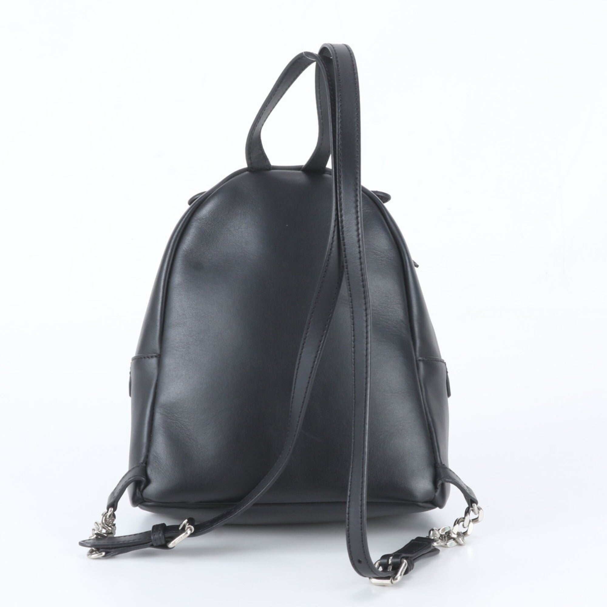 Fendi Black Leather Backpack (Pre-Owned)