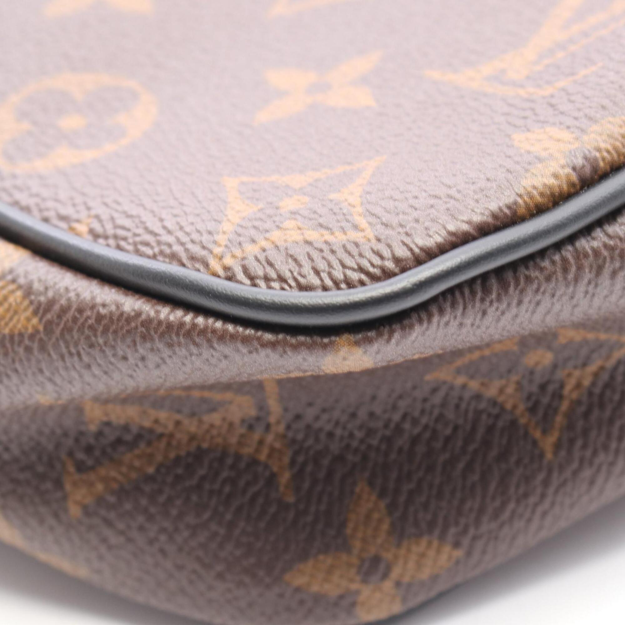 Louis Vuitton Black Brown Leather Coated Canvas Briefcase Handbag (Pre-Owned)