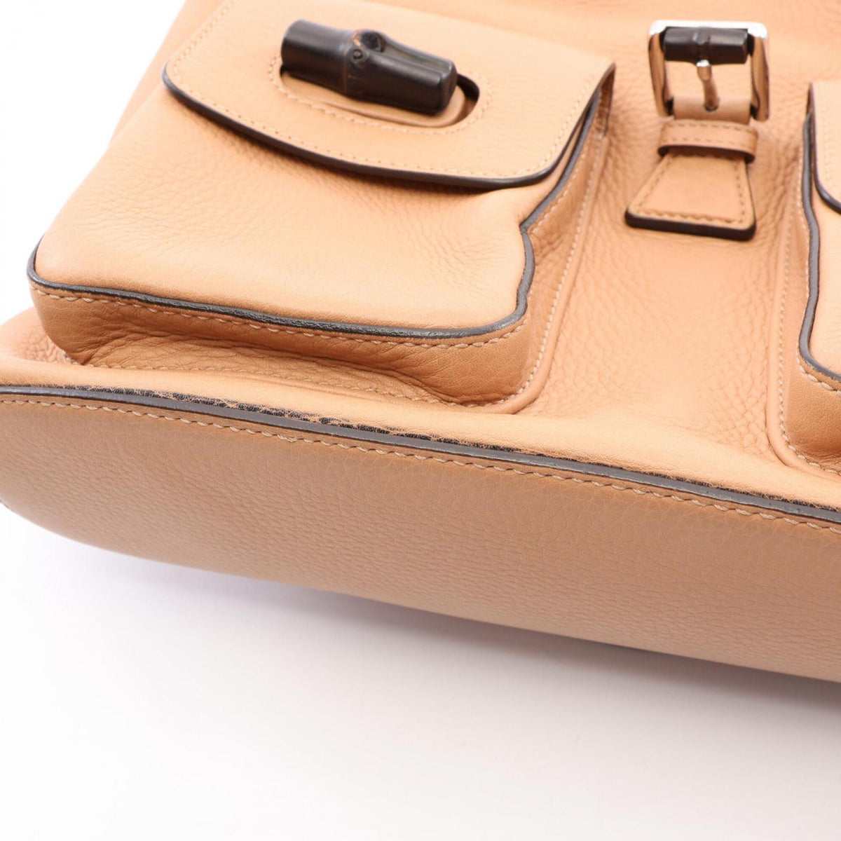 Gucci Beige Leather Backpack (Pre-Owned)