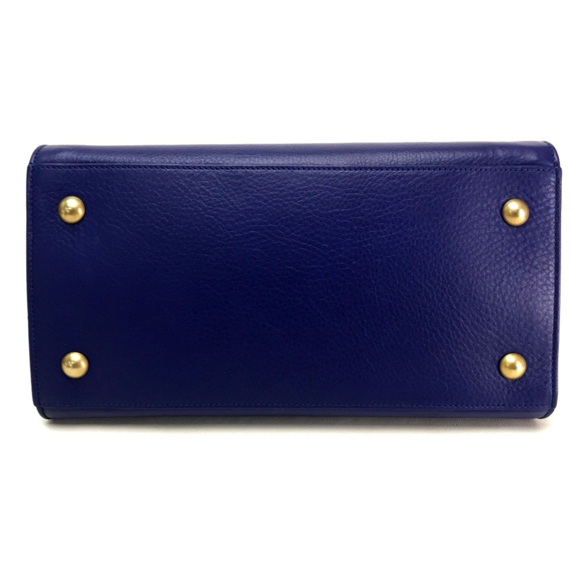 Saint Laurent Blue Leather Handbag (Pre-Owned)