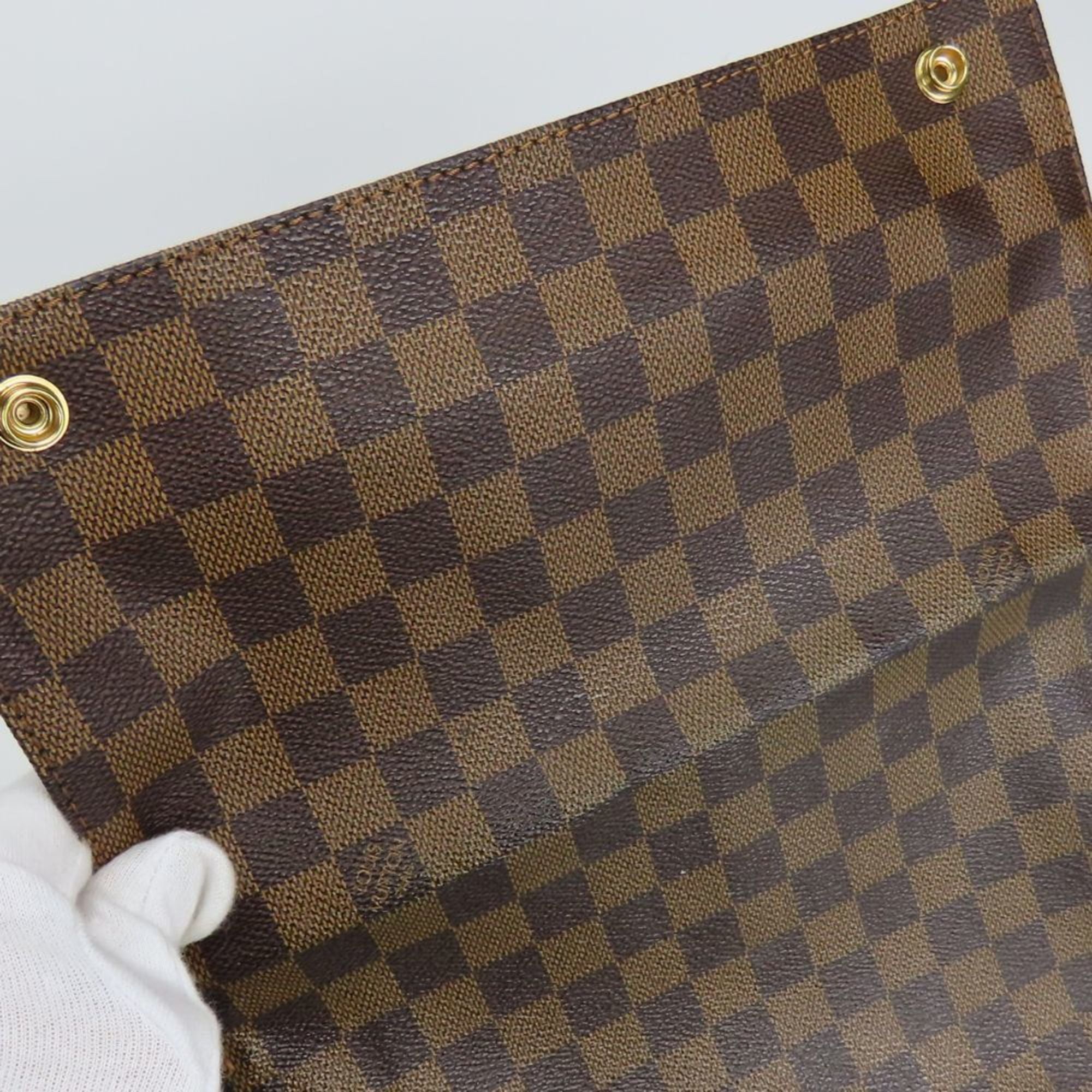 Louis Vuitton Brown Damier Canvas Ebene Damier Canvas Leather Shoulder Bag (Pre-Owned)