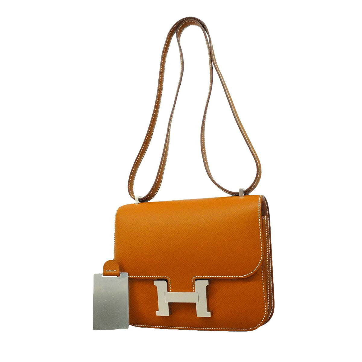 Hermes Gold Leather Shoulder Bag (Pre-Owned)