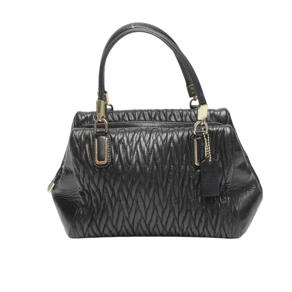 Coach Black Leather Handbag (Pre-Owned)
