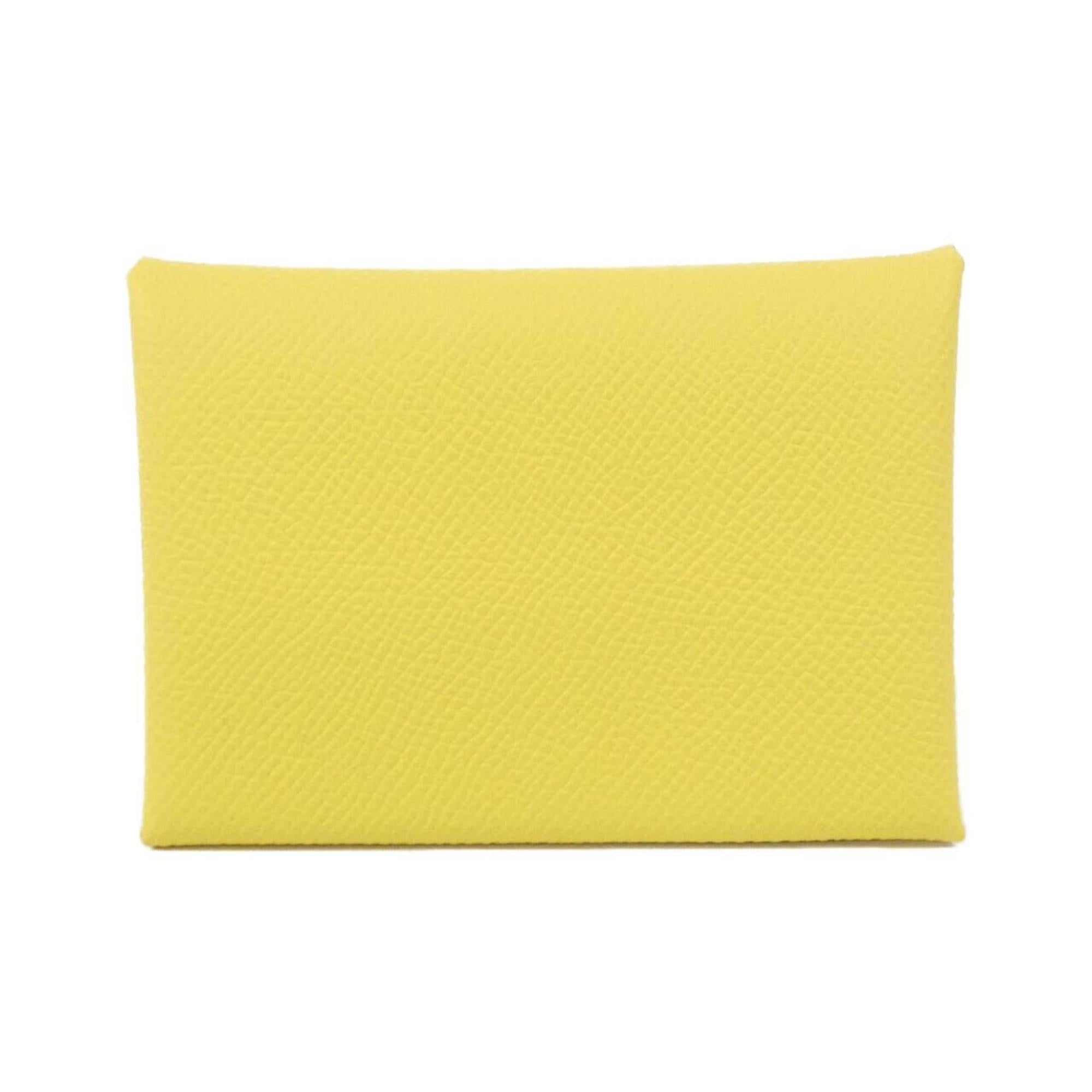 Hermes Jaune Yellow Epsom Leather Coin Purse/Coin Case (Pre-Owned)