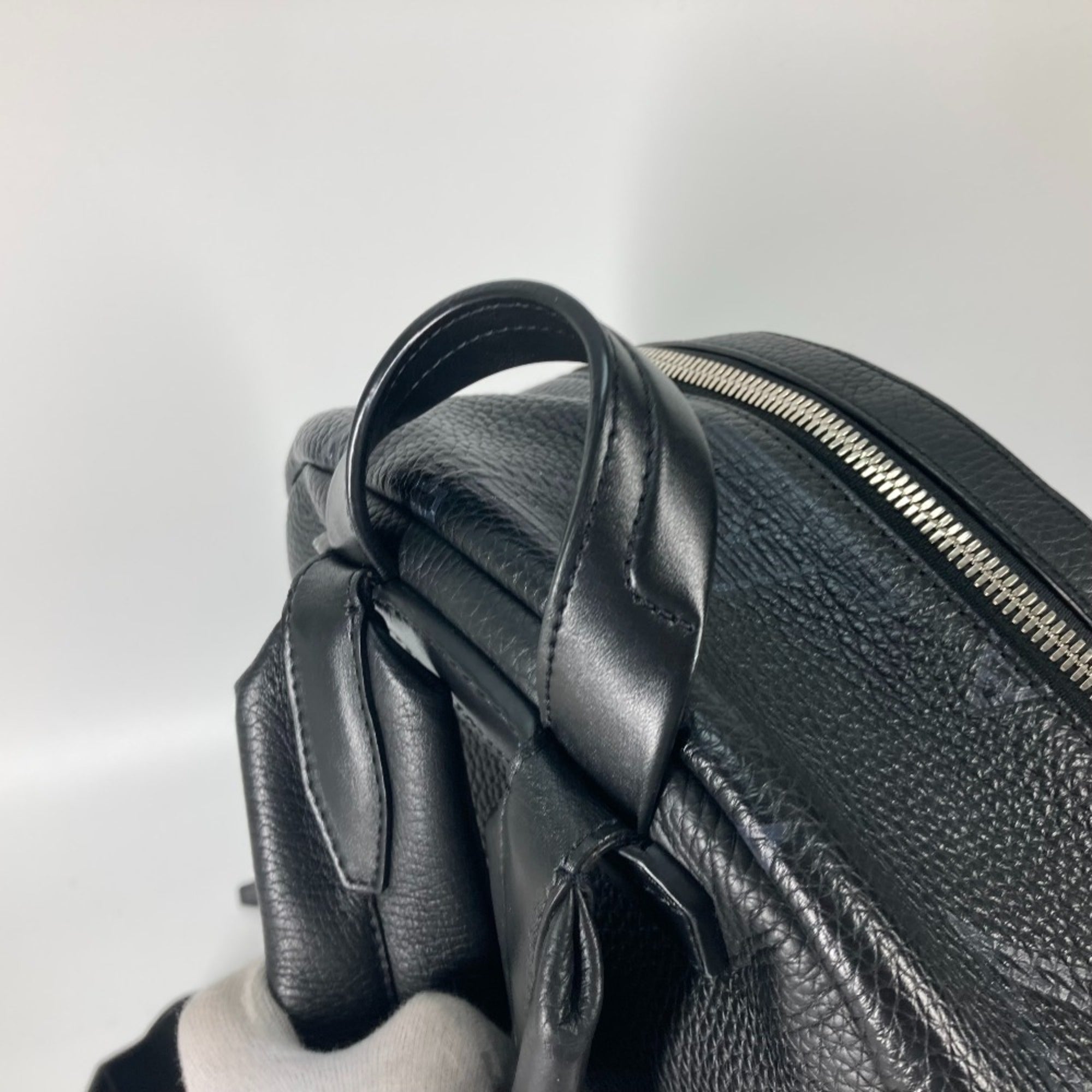 Louis Vuitton Black Leather Backpack (Pre-Owned)