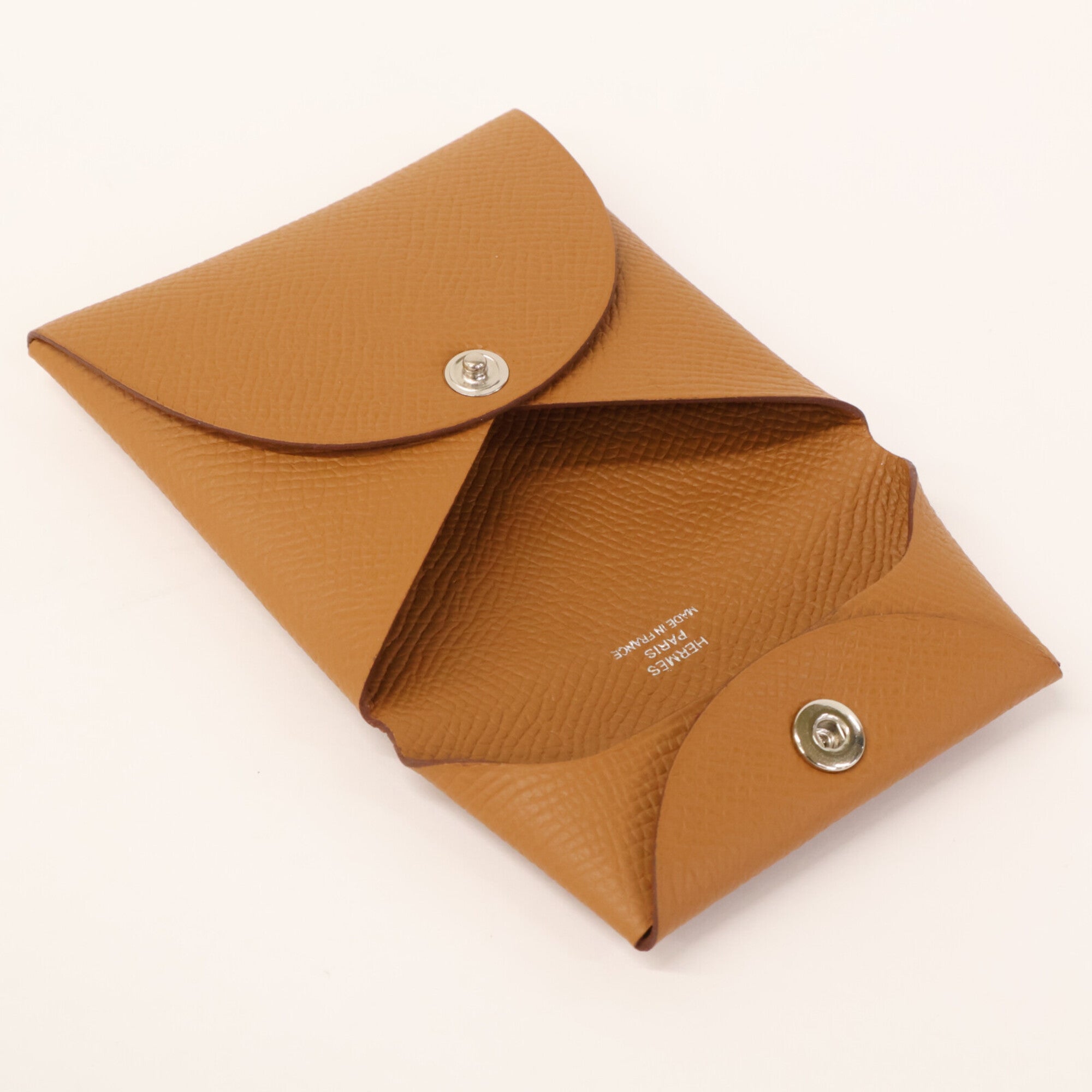 Hermes Gold Epsom Leather Coin Purse/Coin Case (Pre-Owned)