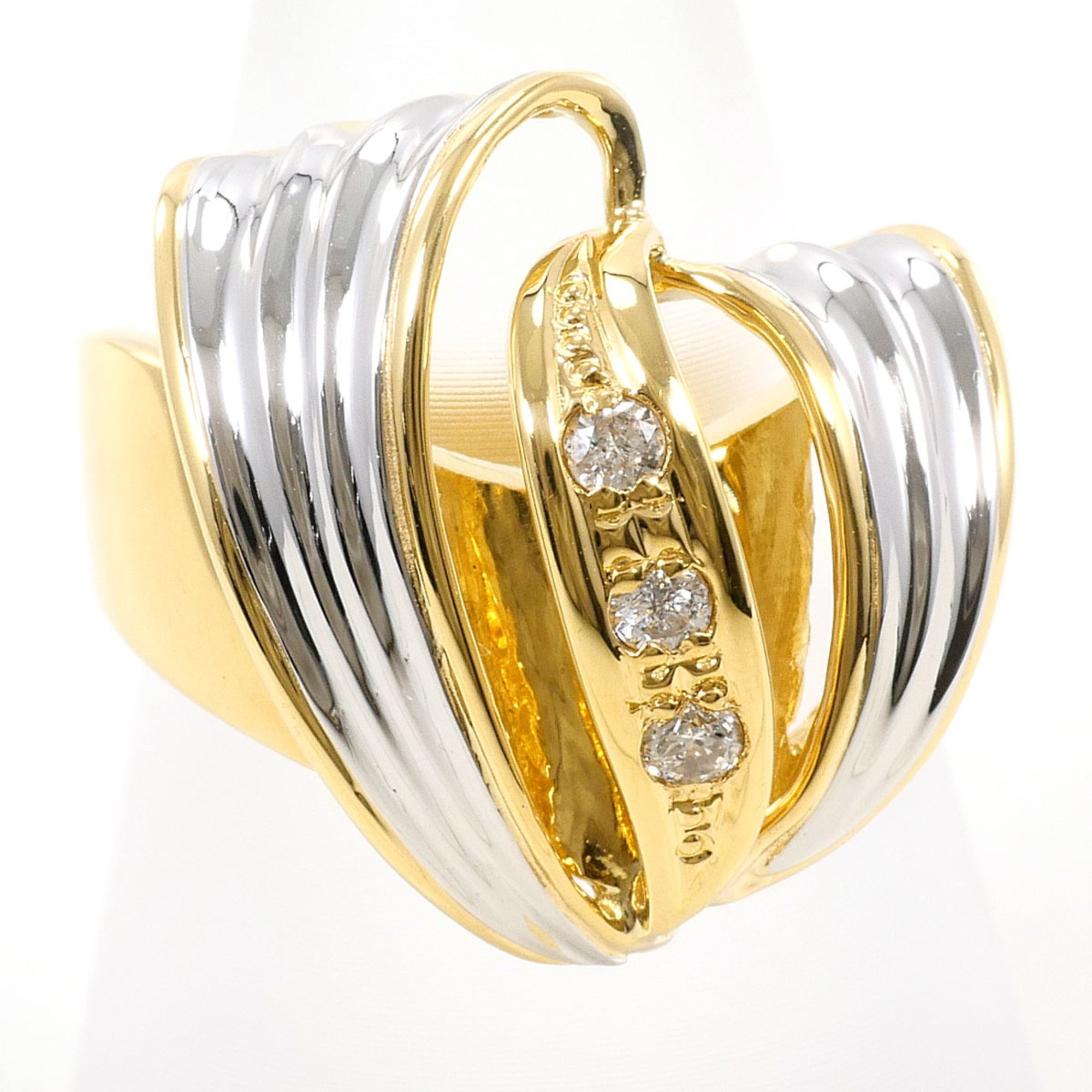 Unbranded Platinum Yellow Gold Yellow Gold (18K) Platinum 900 Band Ring (Pre-Owned)