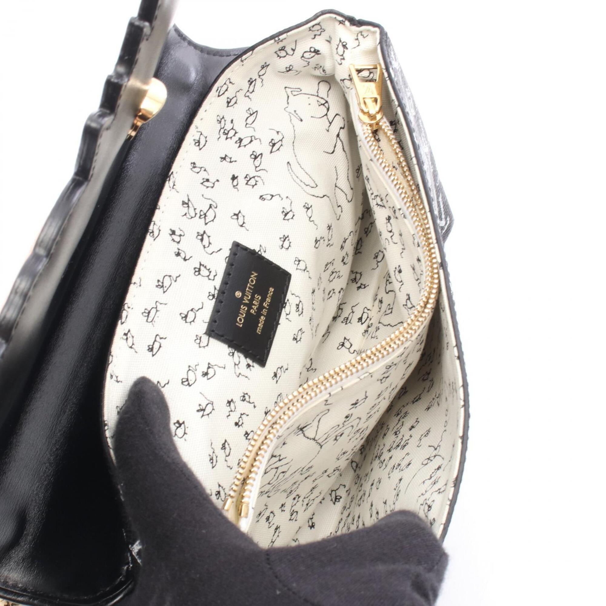 Louis Vuitton Black Multi-Color White Epi Leather Coated Canvas Handbag Shoulder Bag (Pre-Owned)