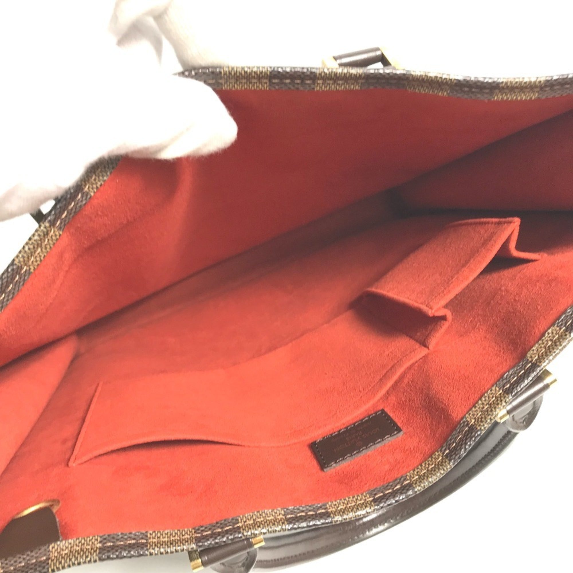 Louis Vuitton Brown Damier Canvas Ebene Damier Canvas Handbag Tote Bag (Pre-Owned)