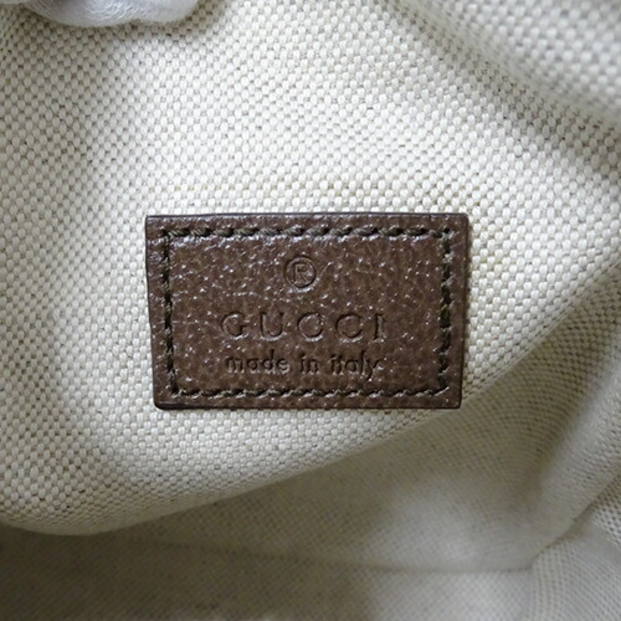 Gucci Beige Brown Gg Canvas Shoulder Bag (Pre-Owned)