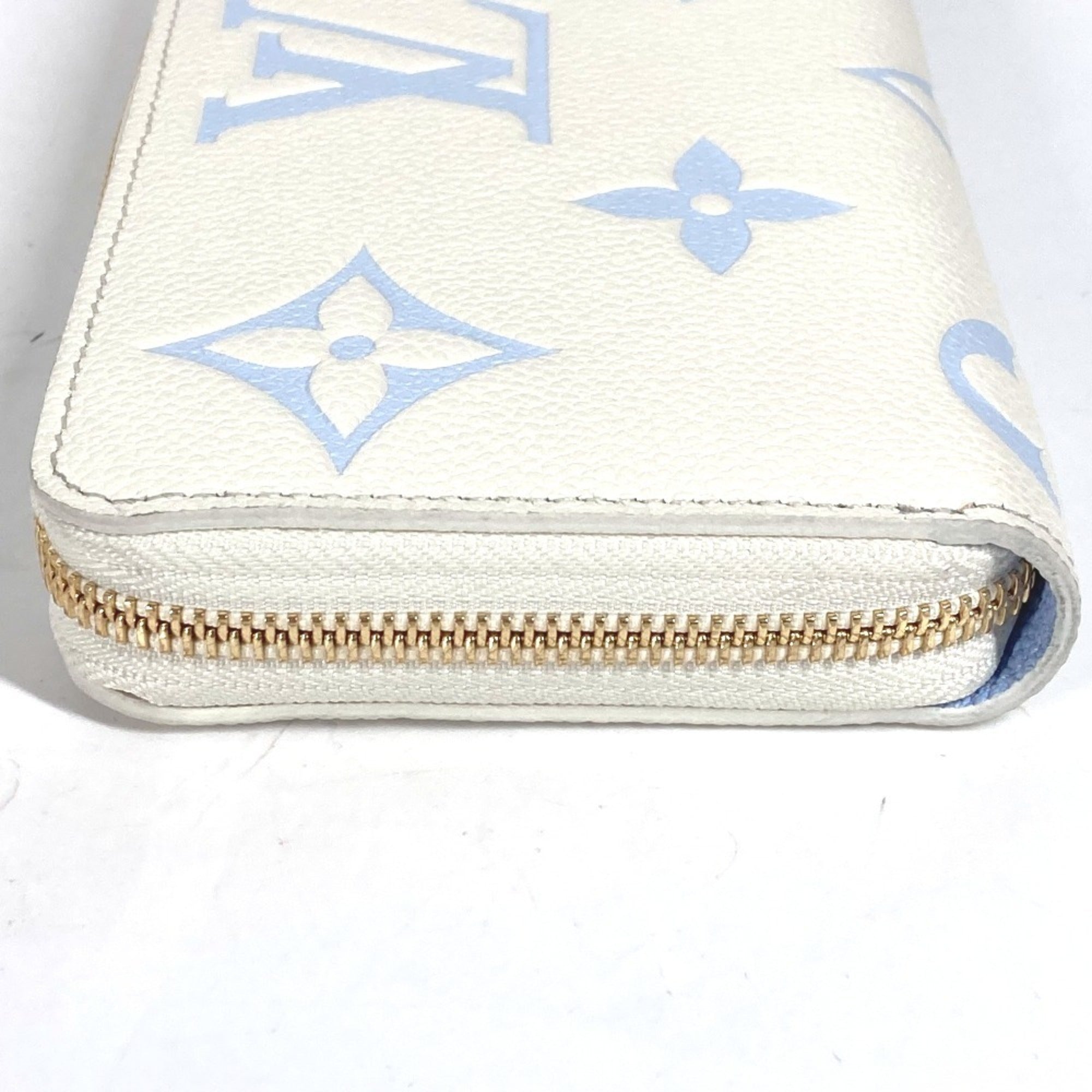 Louis Vuitton Monogram Empreinte Blue White Monogram Empreinte Long Bill Wallet (Bi-Fold) (Pre-Owned)