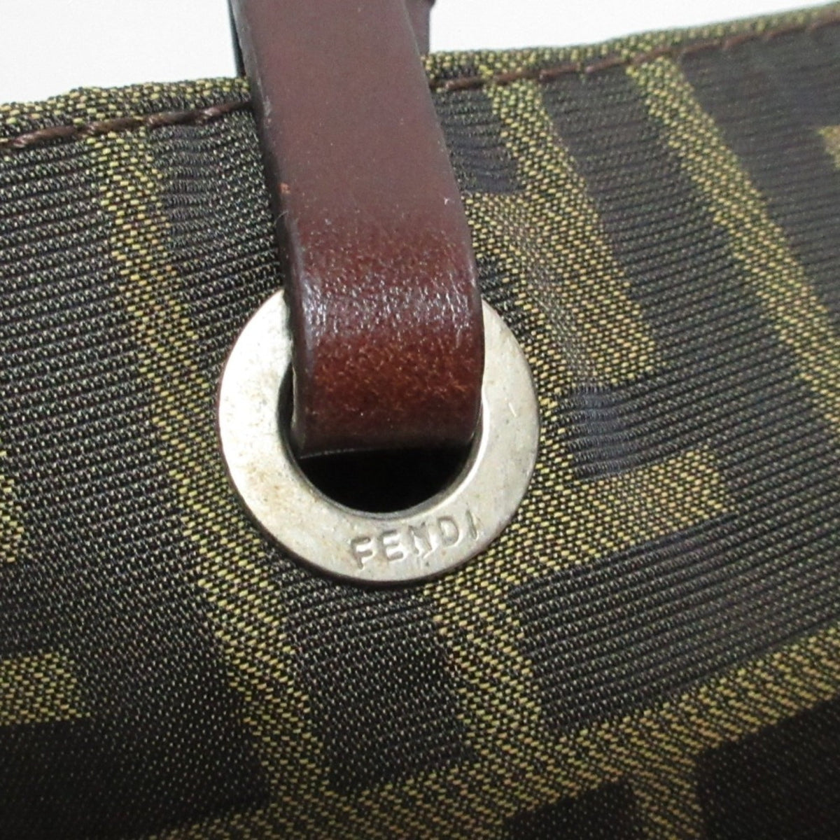Fendi Zucca Brown Canvas Tote Bag (Pre-Owned)