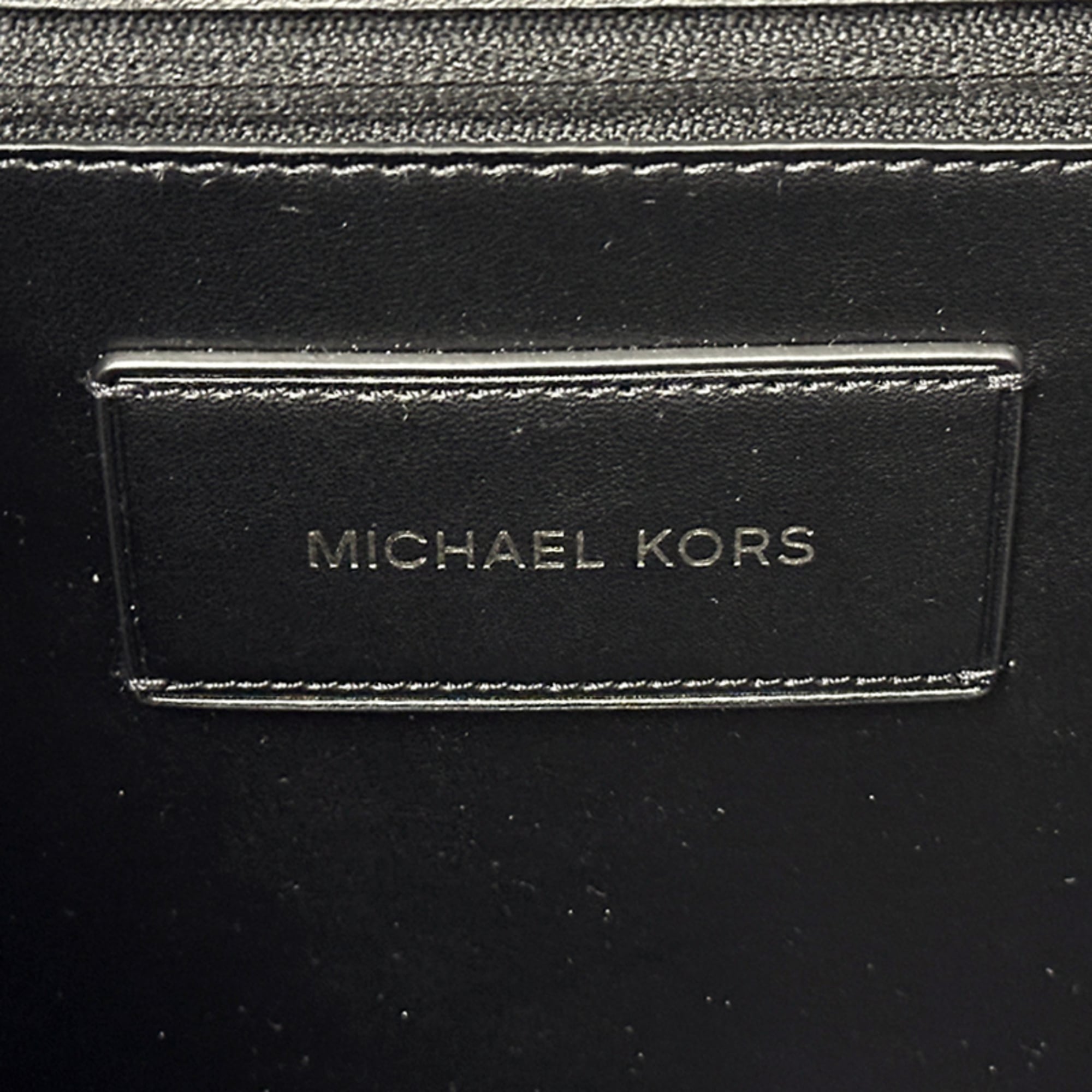 Michael Kors Gray Leather Handbag Tote Bag (Pre-Owned)
