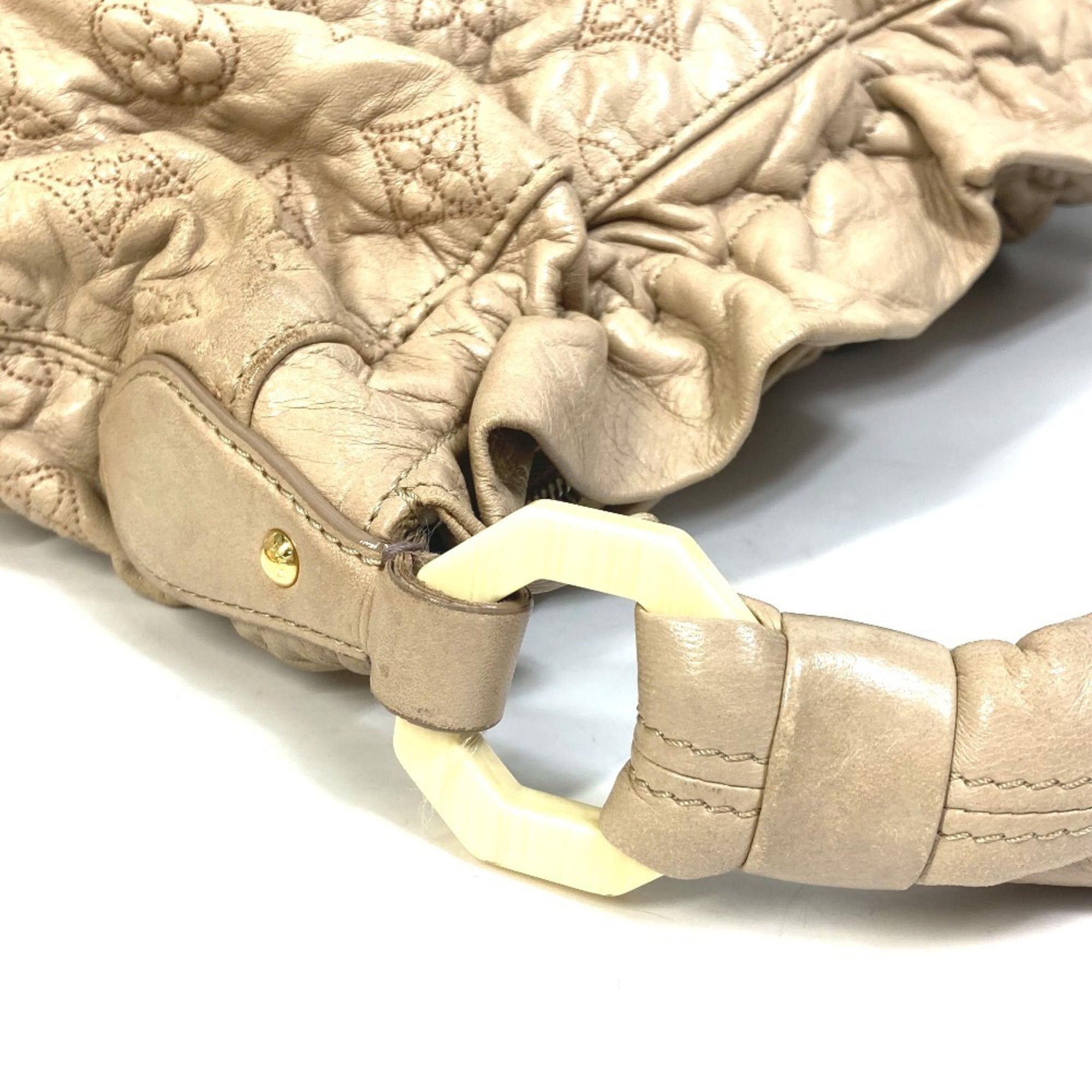 Louis Vuitton Monogram Olympe Beige Ecru Leather Shoulder Bag (Pre-Owned)