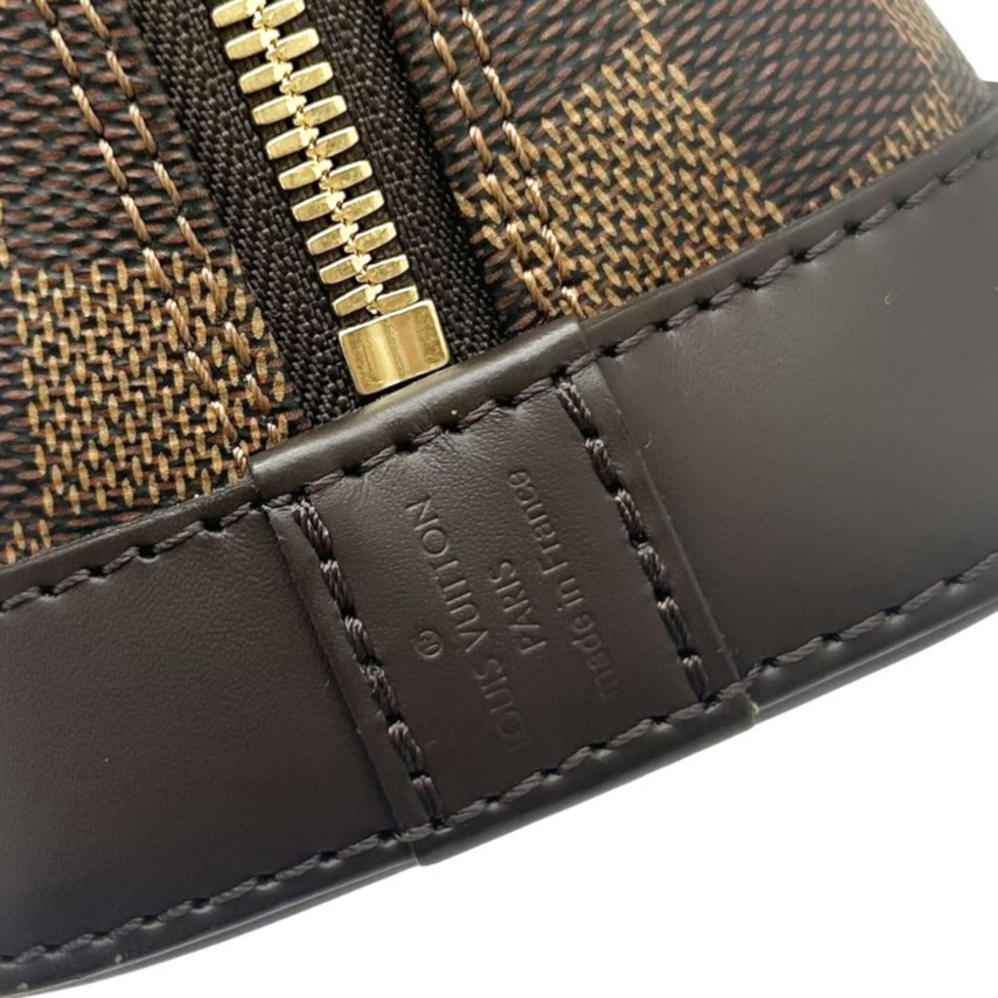 Louis Vuitton Damier Brown Damier Canvas Ebene Damier Canvas Handbag Shoulder Bag (Pre-Owned)