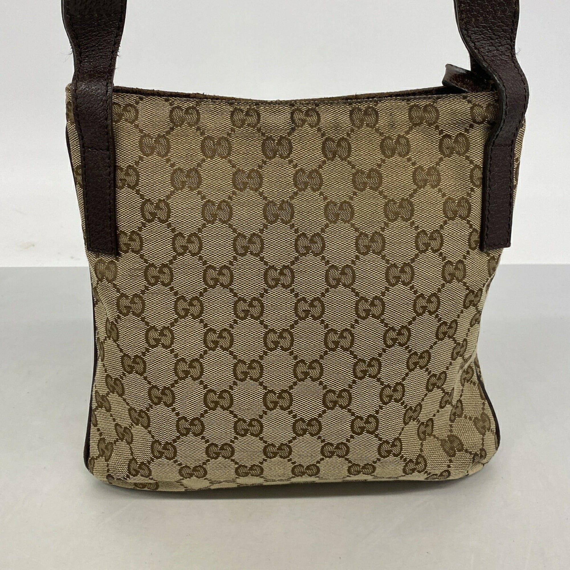 Gucci Beige Canvas Shoulder Bag (Pre-Owned)
