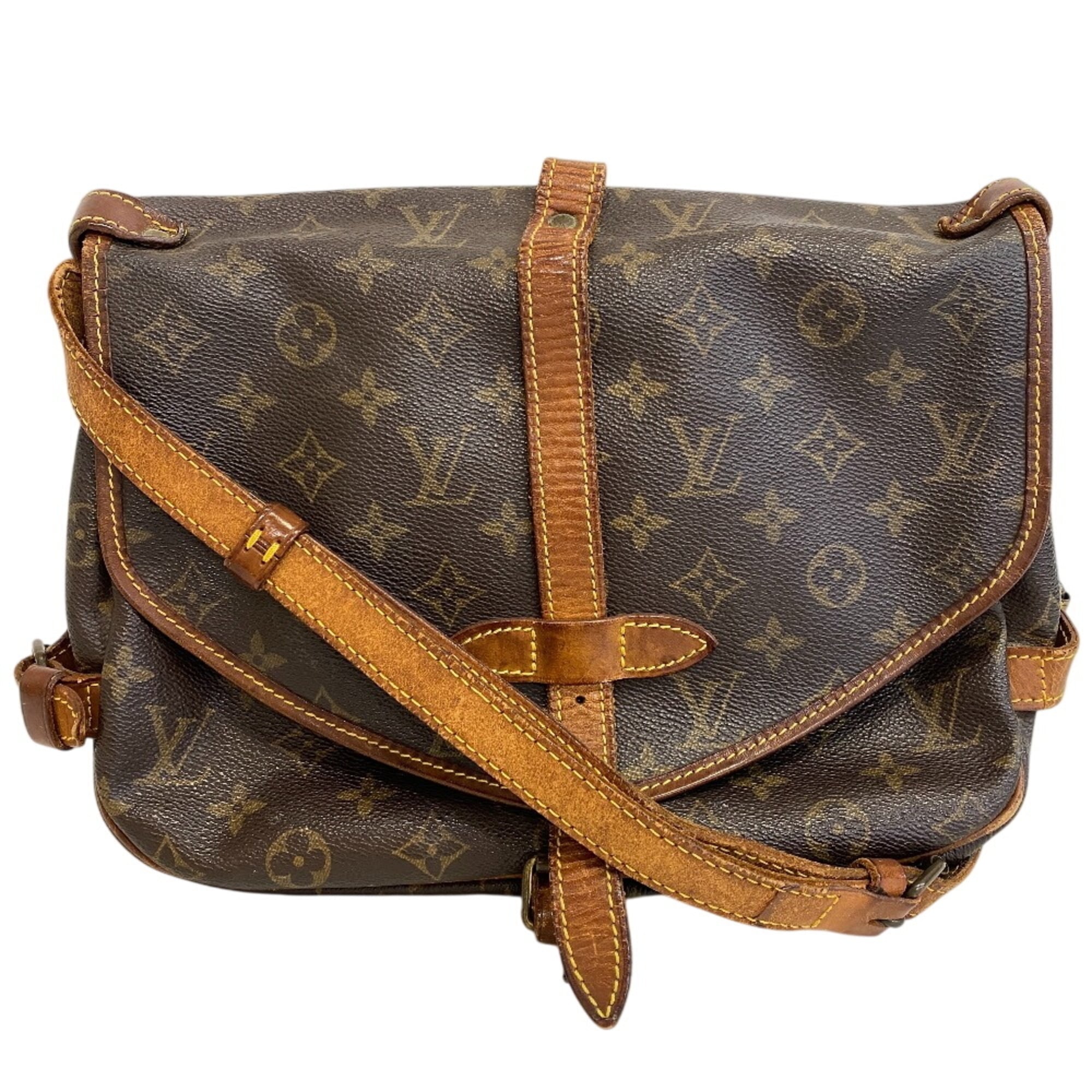 Louis Vuitton Brown Leather Shoulder Bag (Pre-Owned)