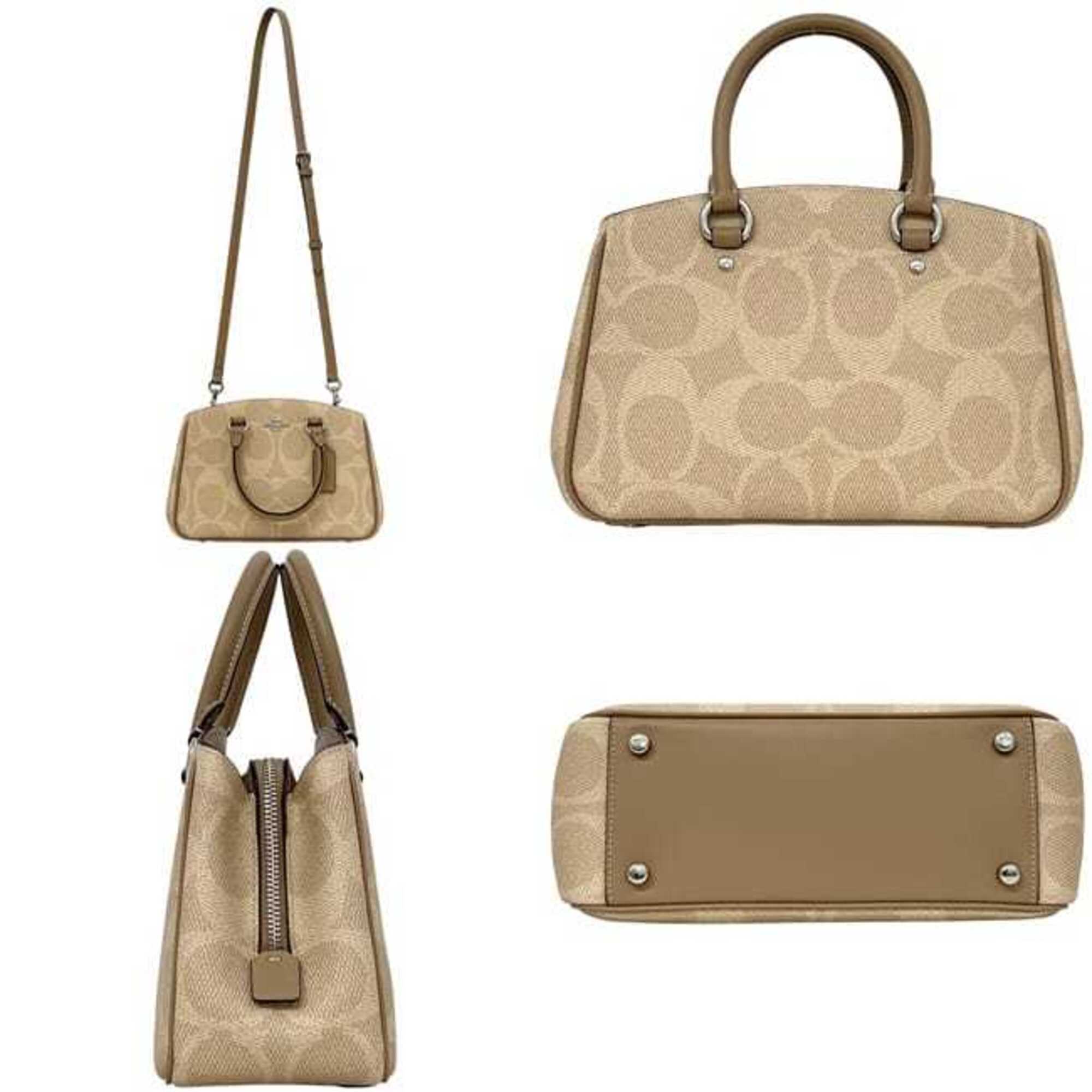 Coach Beige Pvc Leather Handbag (Pre-Owned)