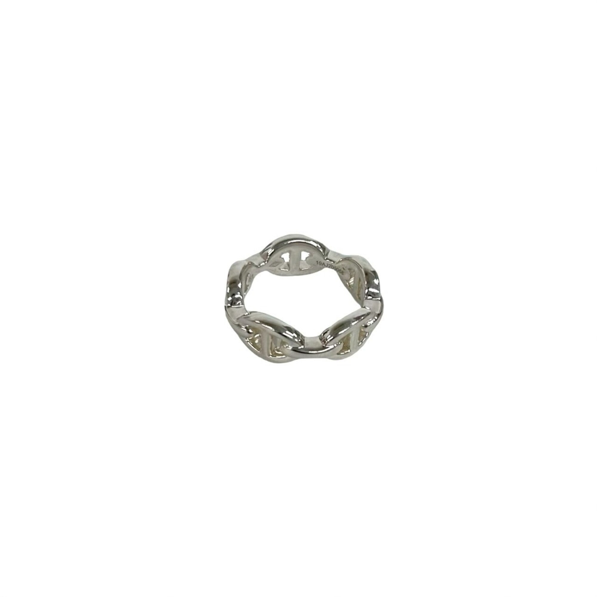 Hermes Silver Silver 925 Band Ring (Pre-Owned)