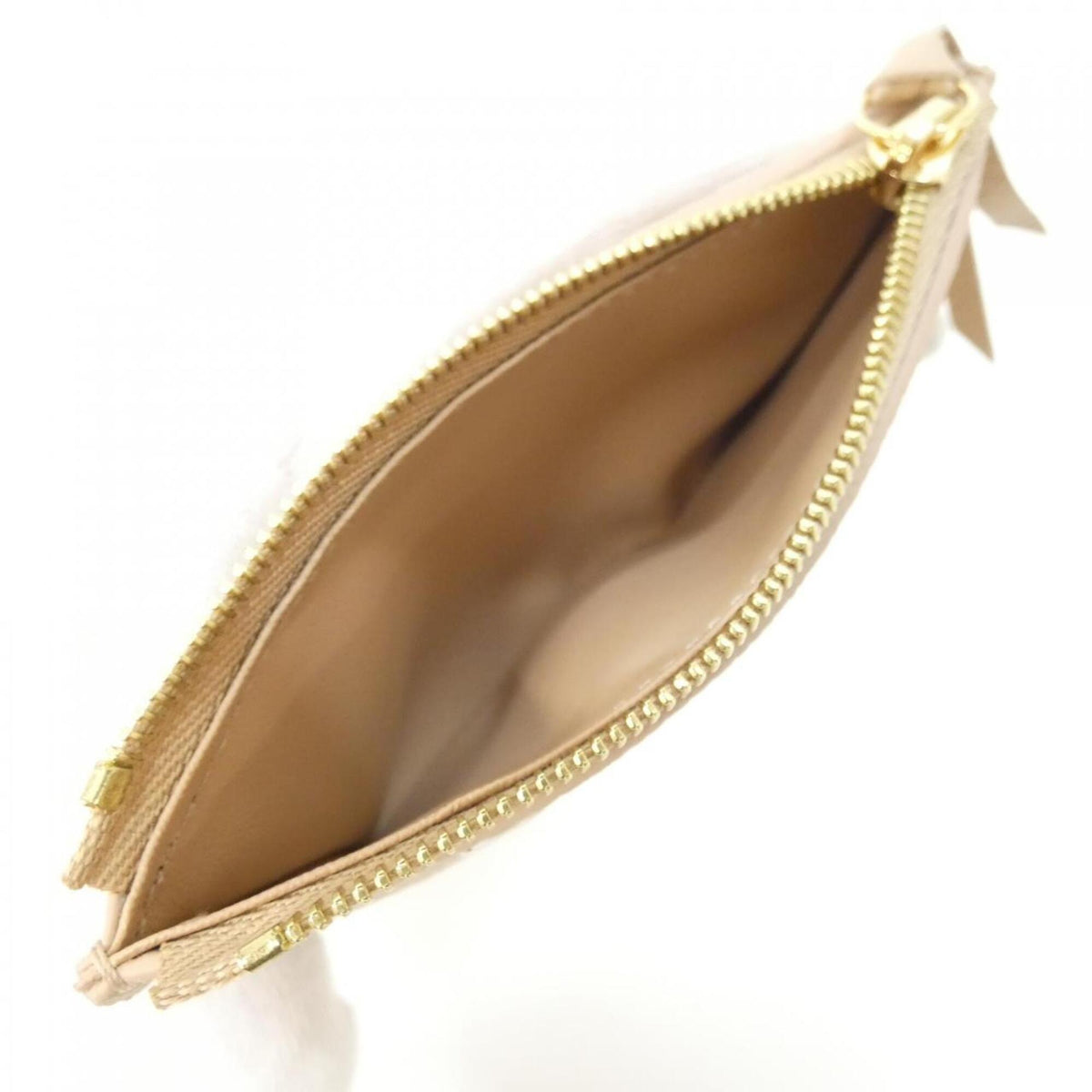 Louis Vuitton Beige Leather Wallet (Tri-Fold) (Pre-Owned)