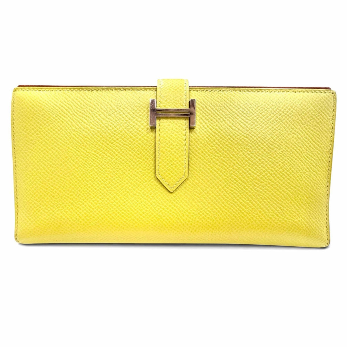 Hermes Lime Epsom Leather Long Wallet (Bi-Fold) (Pre-Owned)