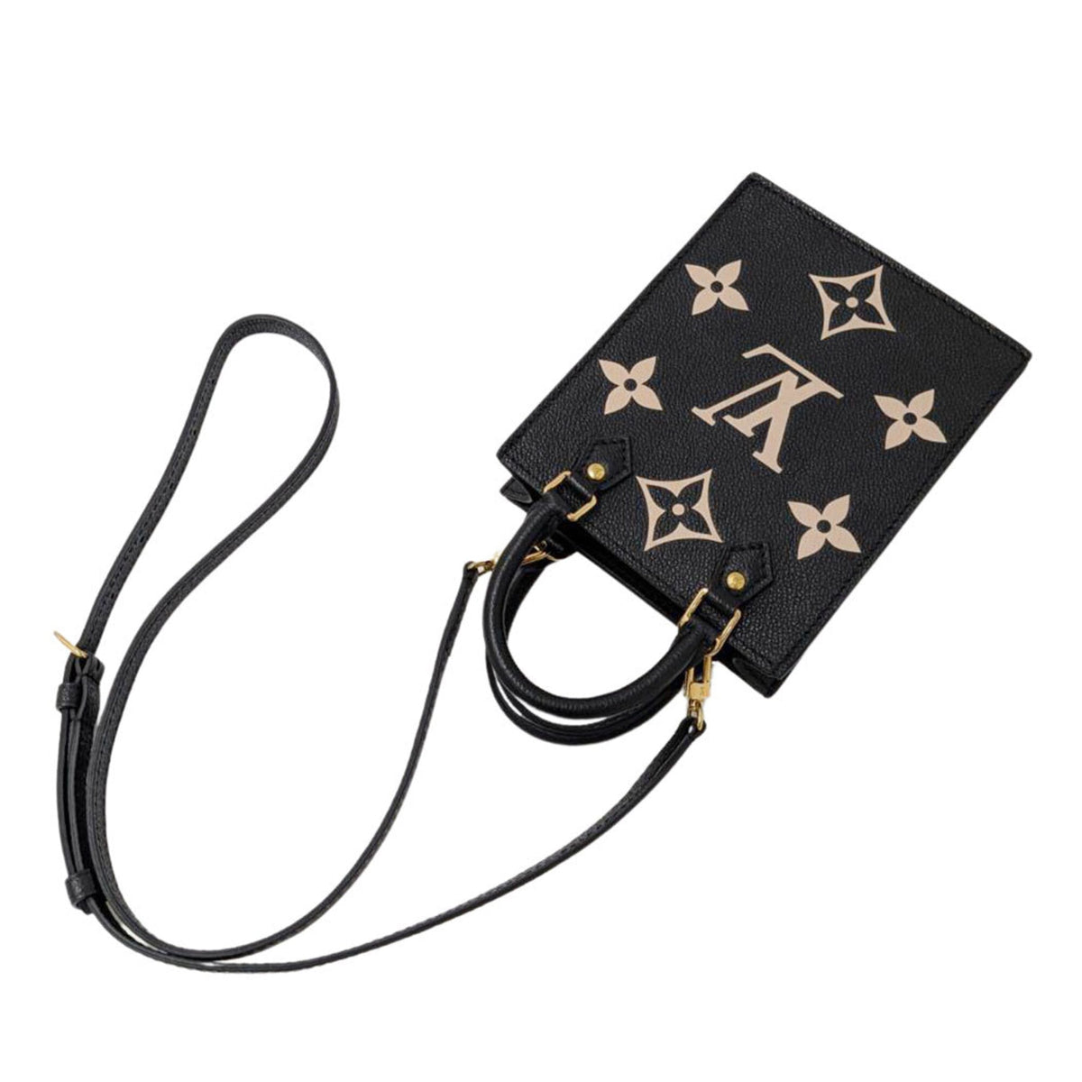 Louis Vuitton Beige Black Monogram Empreinte Handbag Shoulder Bag (Pre-Owned)