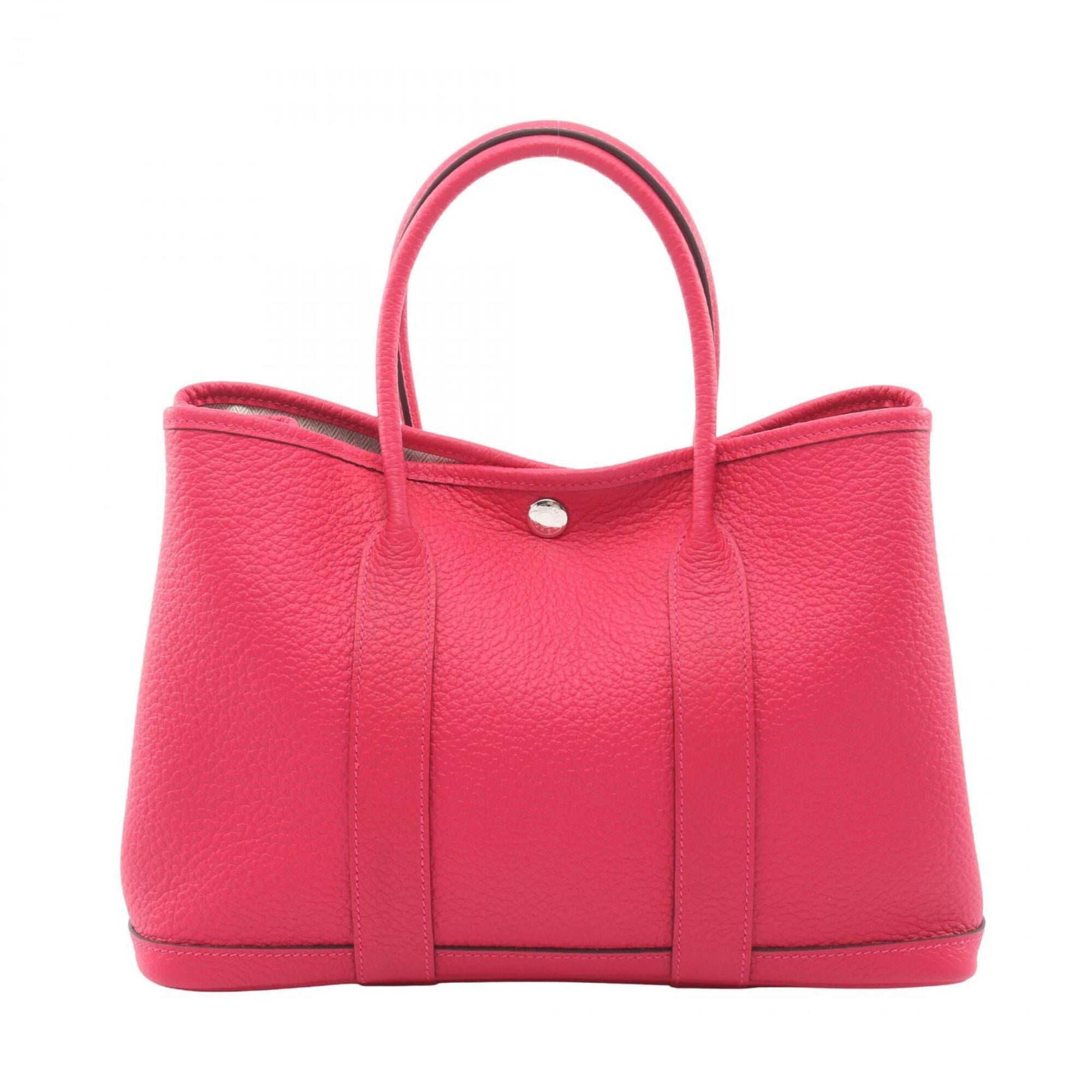 Hermes Pink Country Leather Handbag Tote Bag (Pre-Owned)