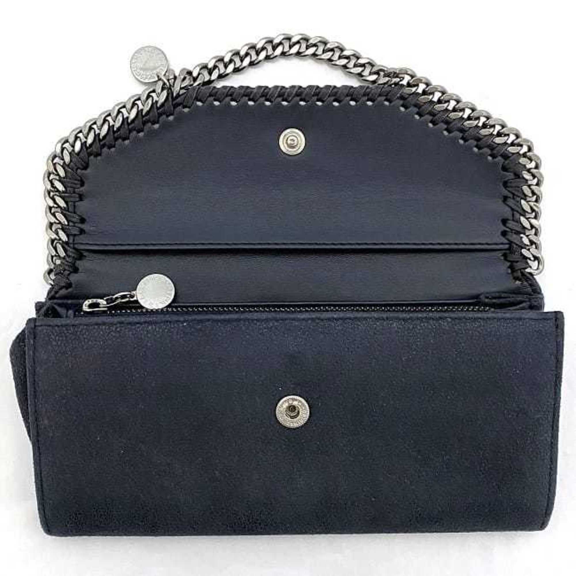 Stella Mccartney Navy Silver Polyester Metal Long Wallet (Bi-Fold) (Pre-Owned)