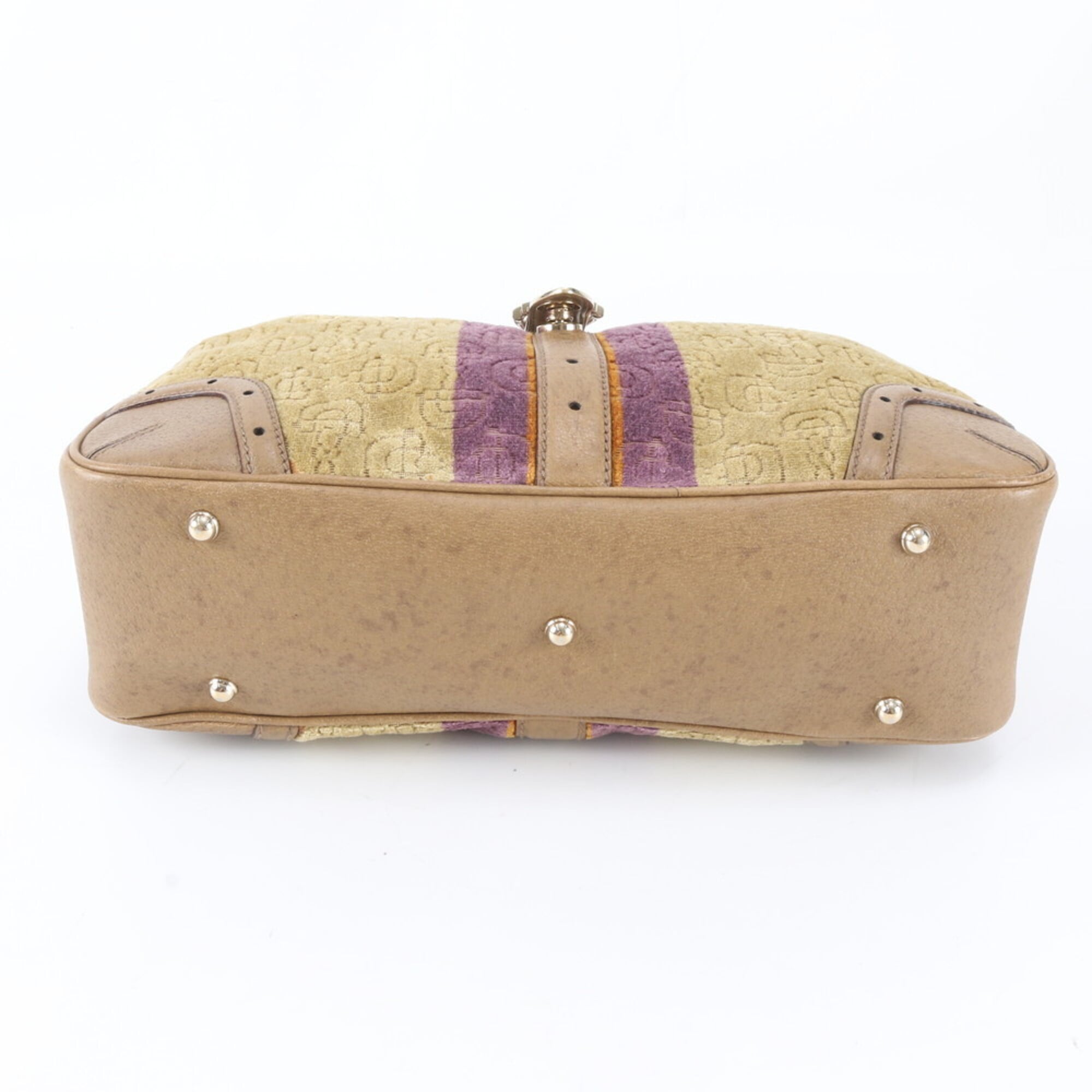 Gucci Horsebit Brown Leather Handbag Shoulder Bag (Pre-Owned)