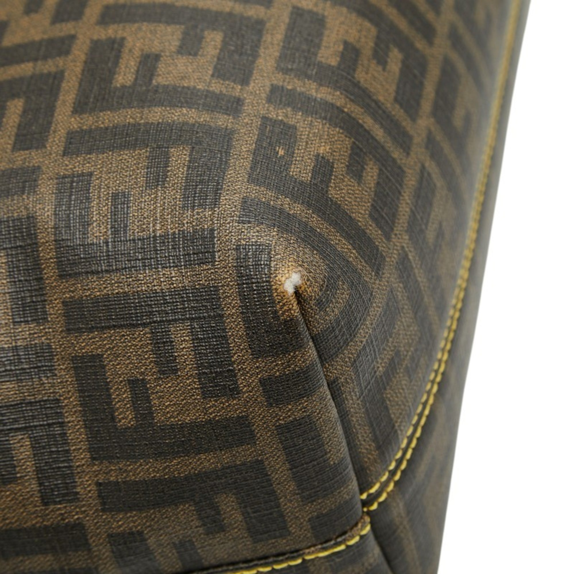 Fendi Brown Pvc Leather Tote Bag (Pre-Owned)