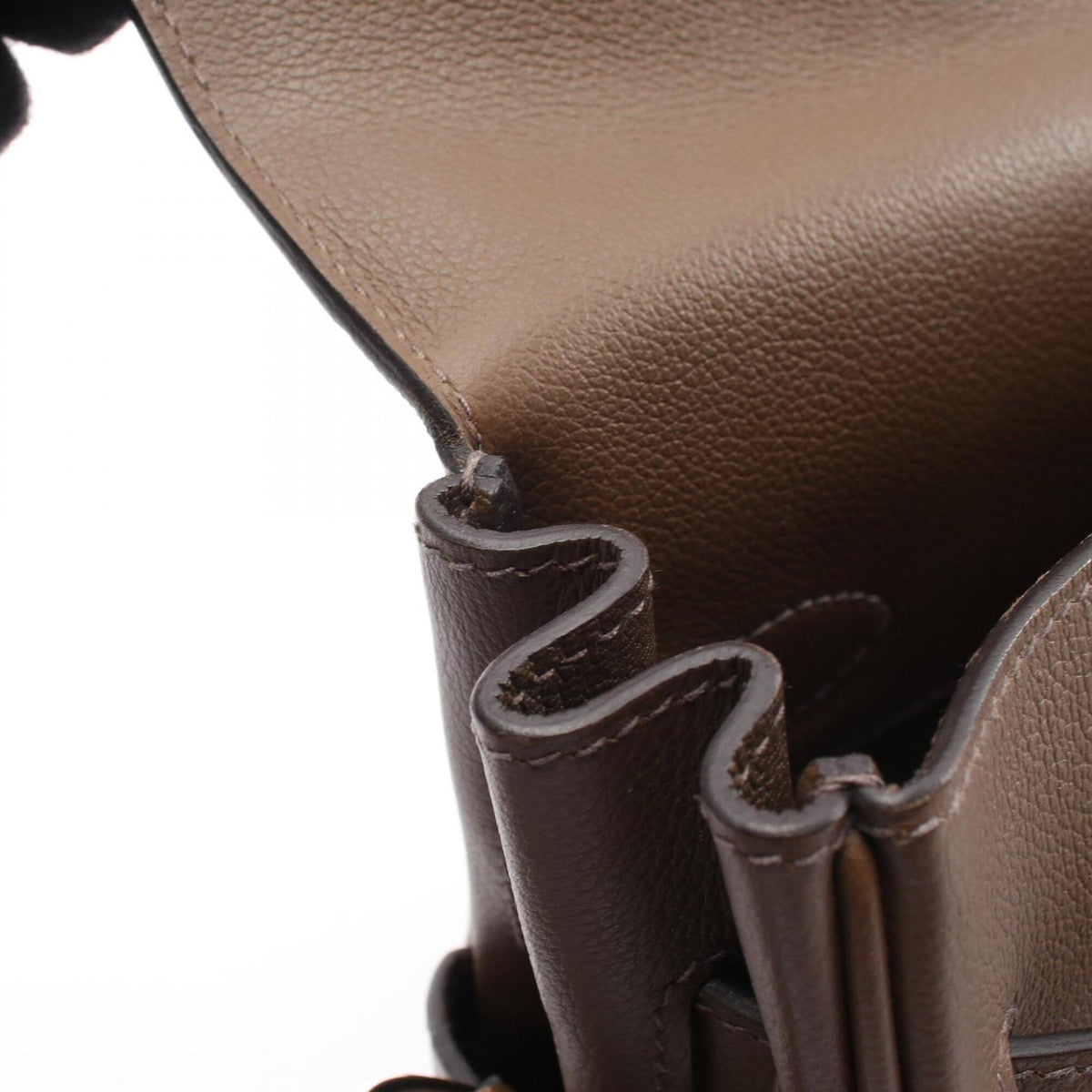 Hermes Brown Evercalf Leather Shoulder Bag (Pre-Owned)