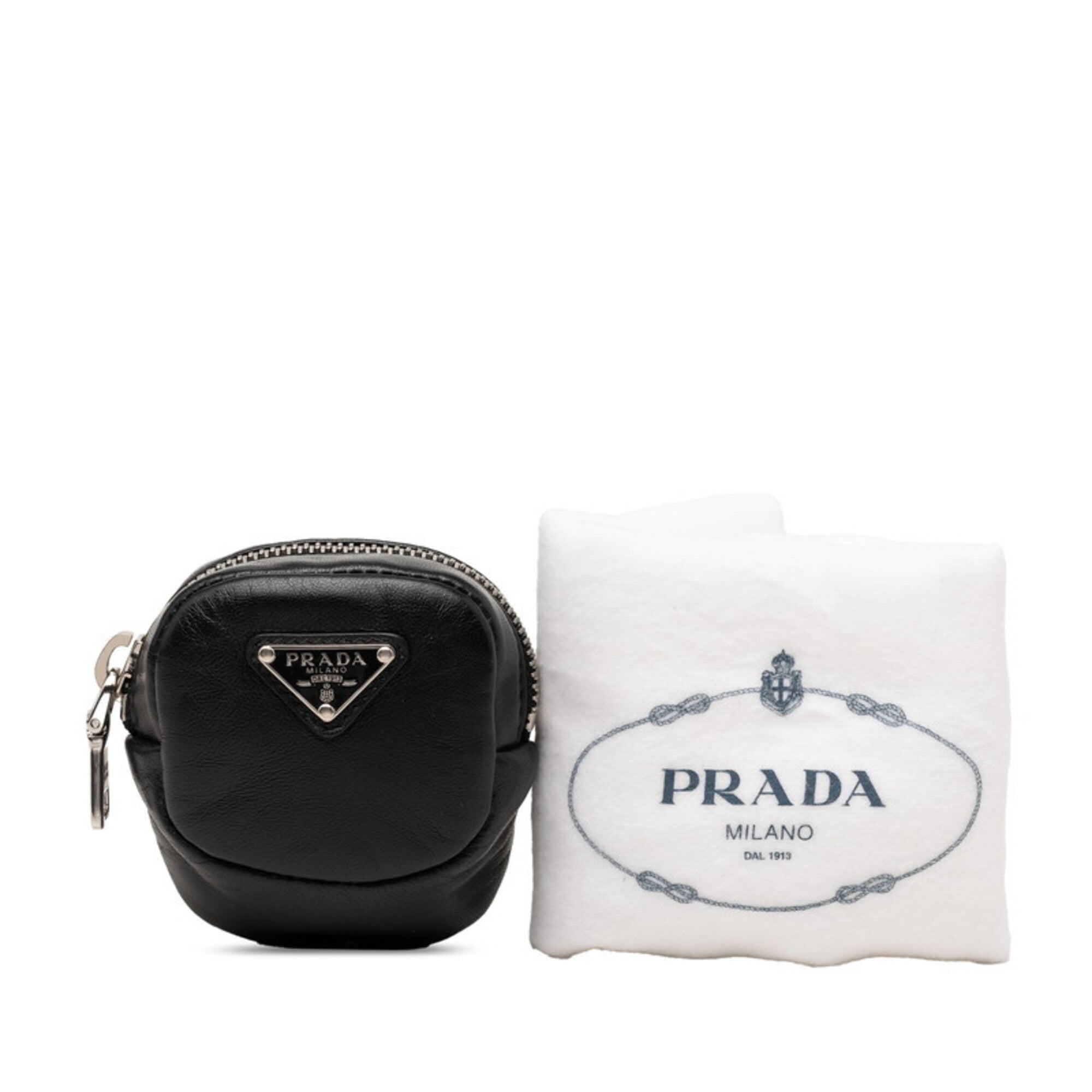 Prada Black Leather Handbag Pouch (Pre-Owned)