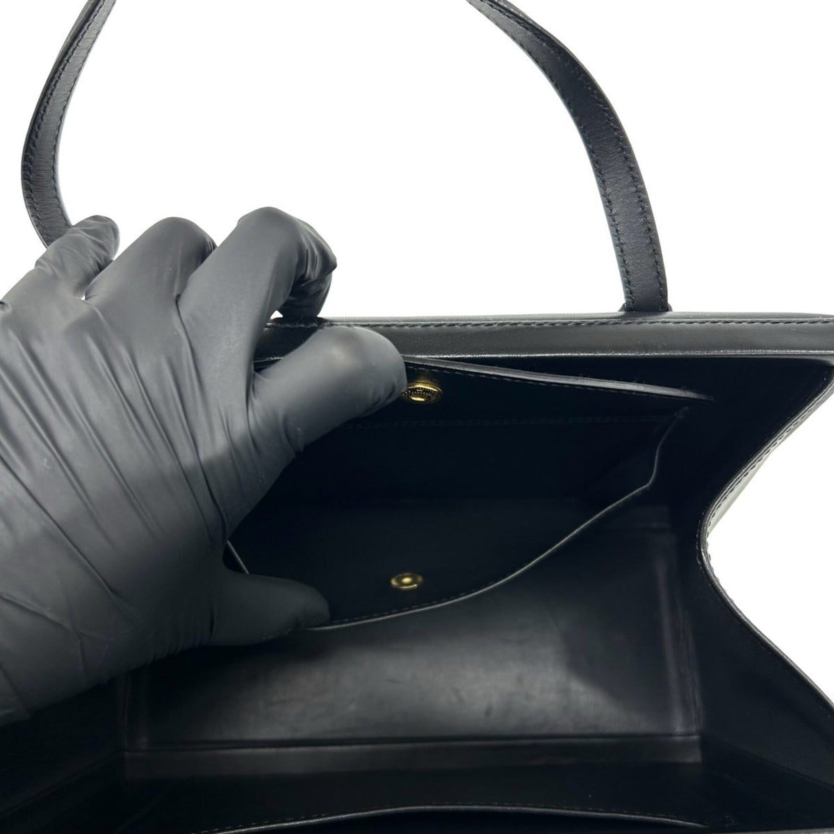 Loewe Black Leather Boston Bag Handbag (Pre-Owned)