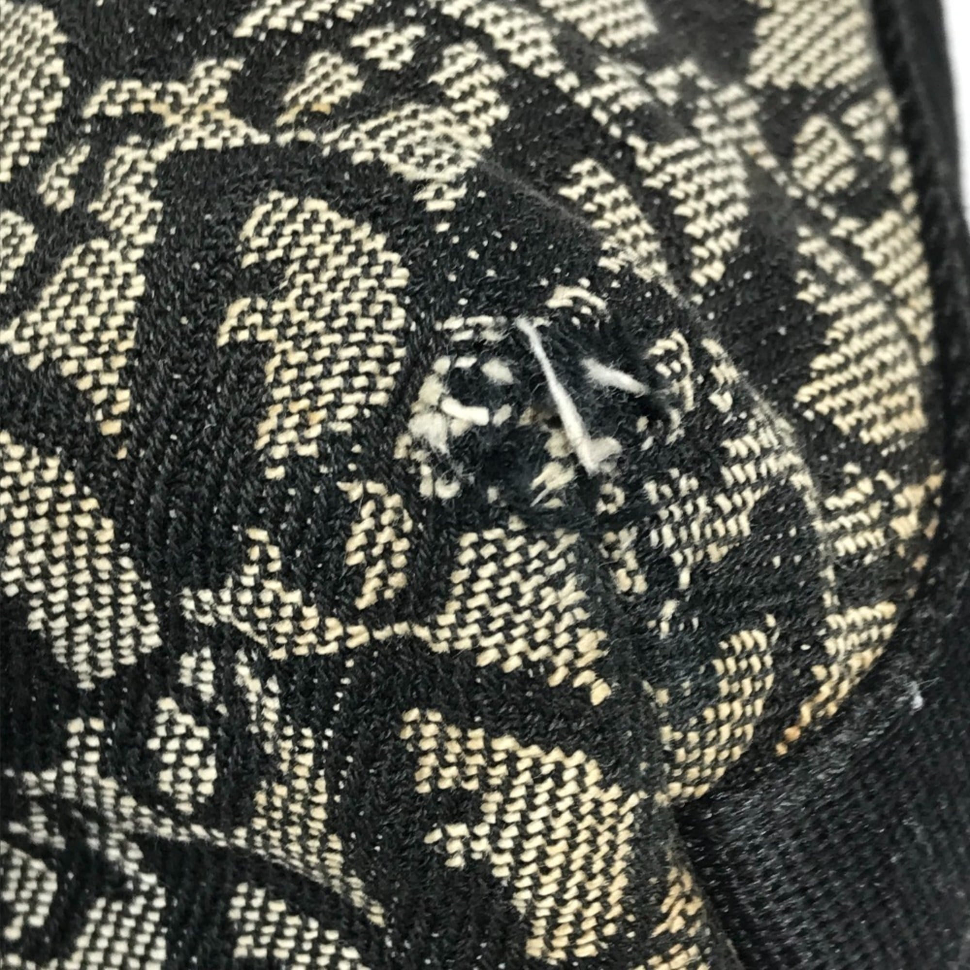 Christian Dior Black Canvas Leather Shoulder Bag (Pre-Owned)