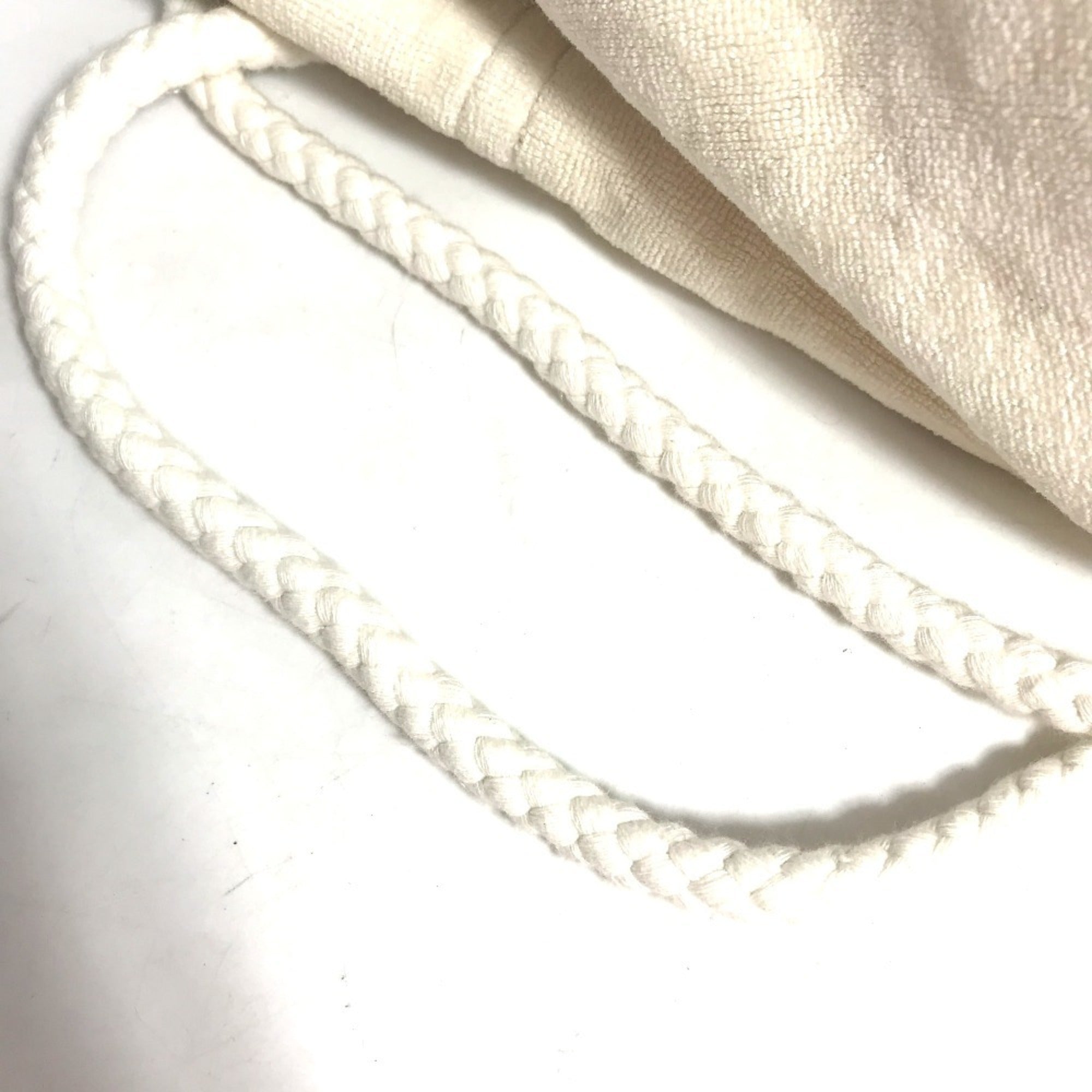 Hermes Blue White Cotton Shoulder Bag (Pre-Owned)
