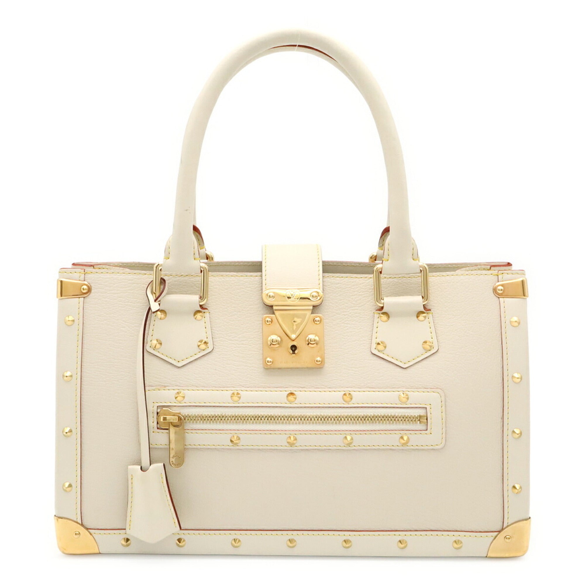 Louis Vuitton Blanc White Suhali Leather Handbag Tote Bag (Pre-Owned)