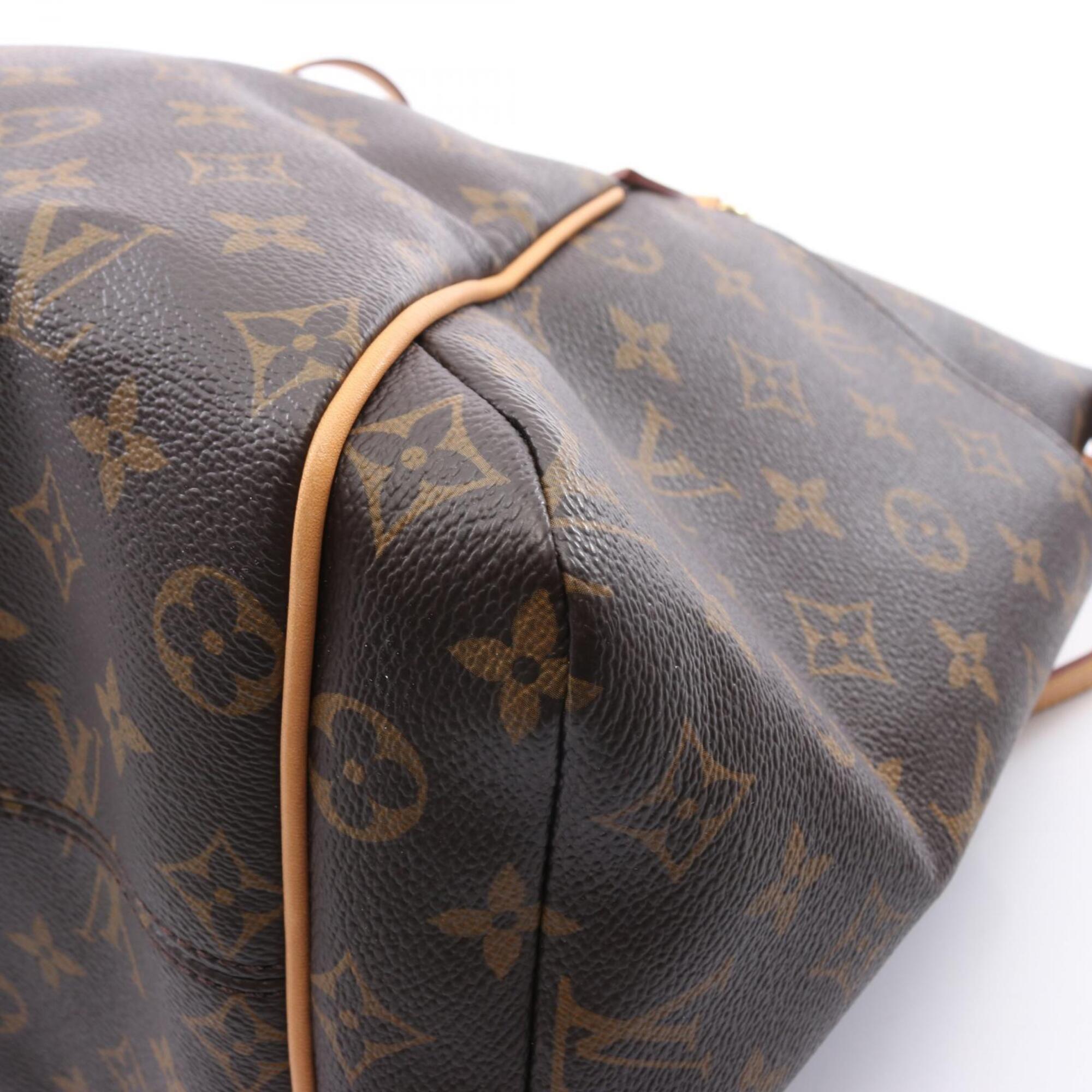 Louis Vuitton Brown Pvc Coated Canvas Leather Handbag Tote Bag (Pre-Owned)