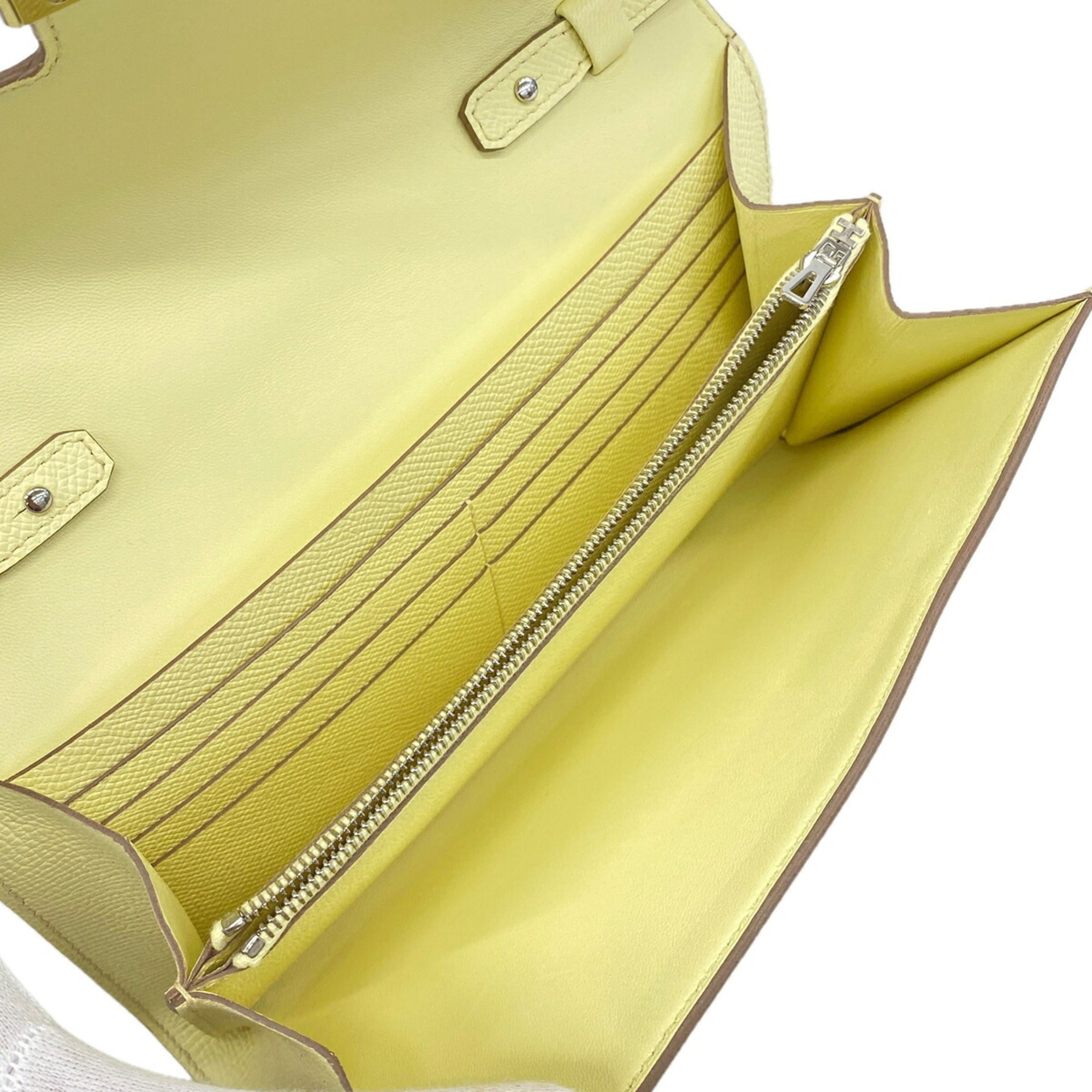 Hermes Yellow Epsom Leather Leather Chain/Shoulder Wallet (Pre-Owned)