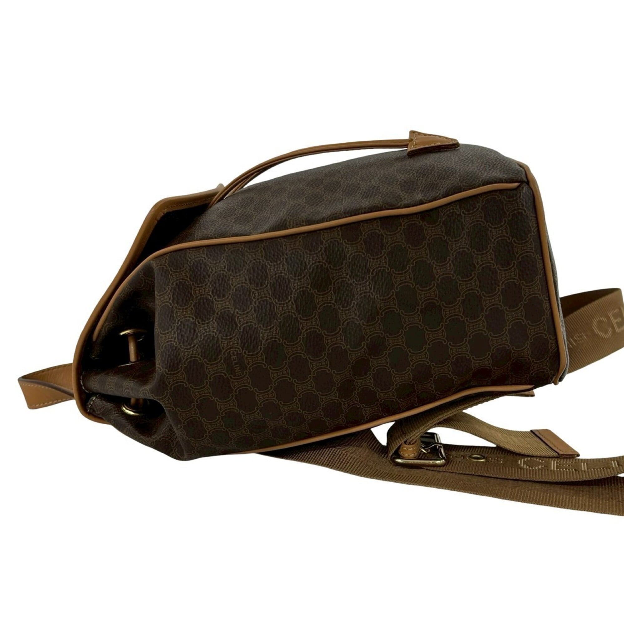 Celine Brown Leather Pvc Backpack (Pre-Owned)