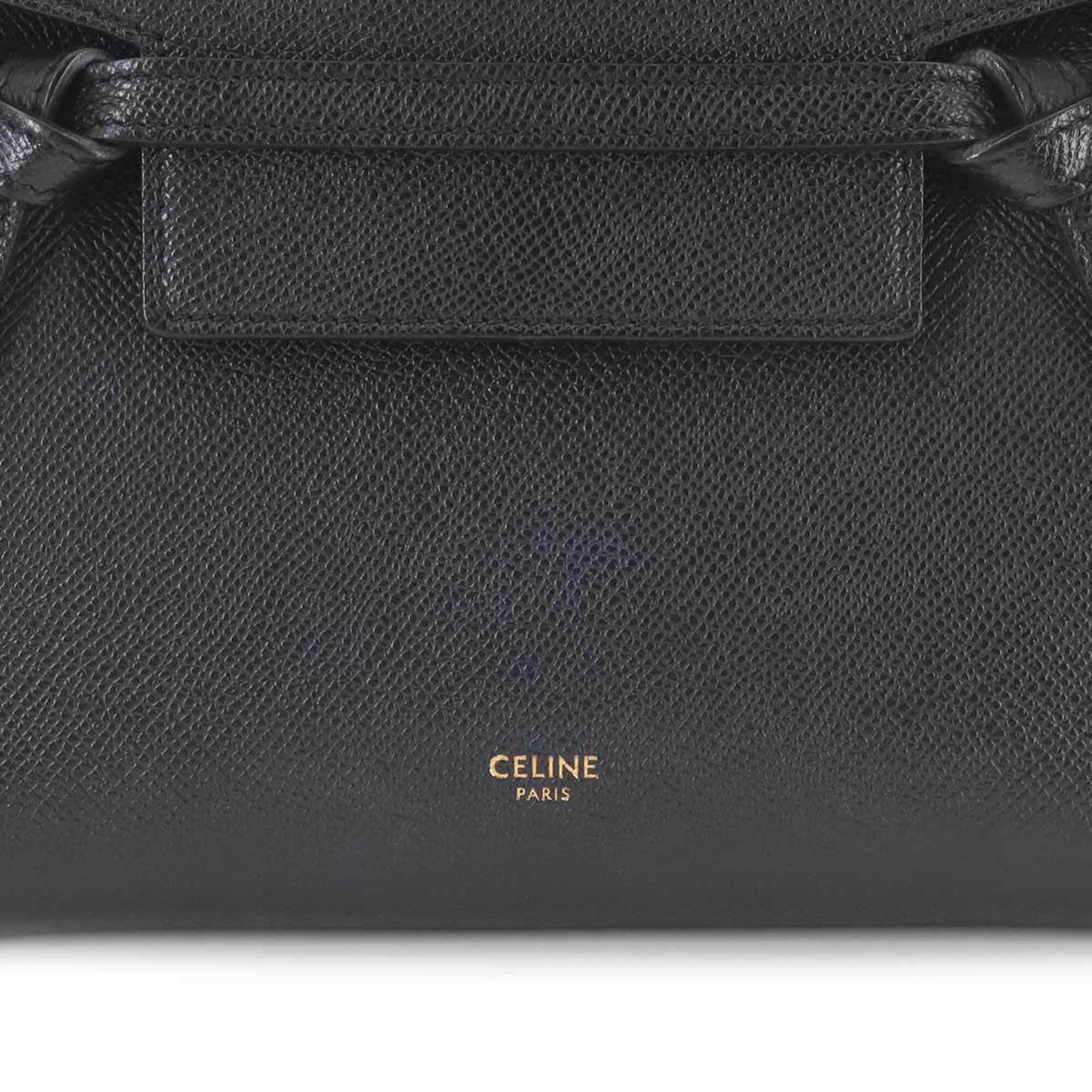 Celine Black Leather Fanny Pack Handbag (Pre-Owned)