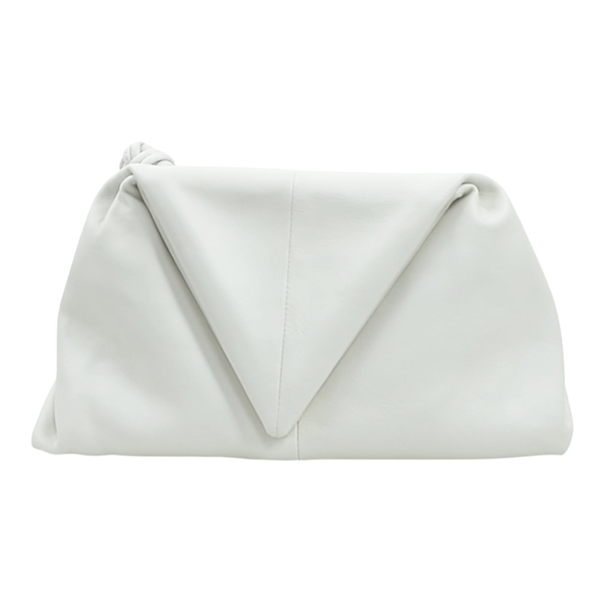 Bottega Veneta White Leather Clutch Bag (Pre-Owned)