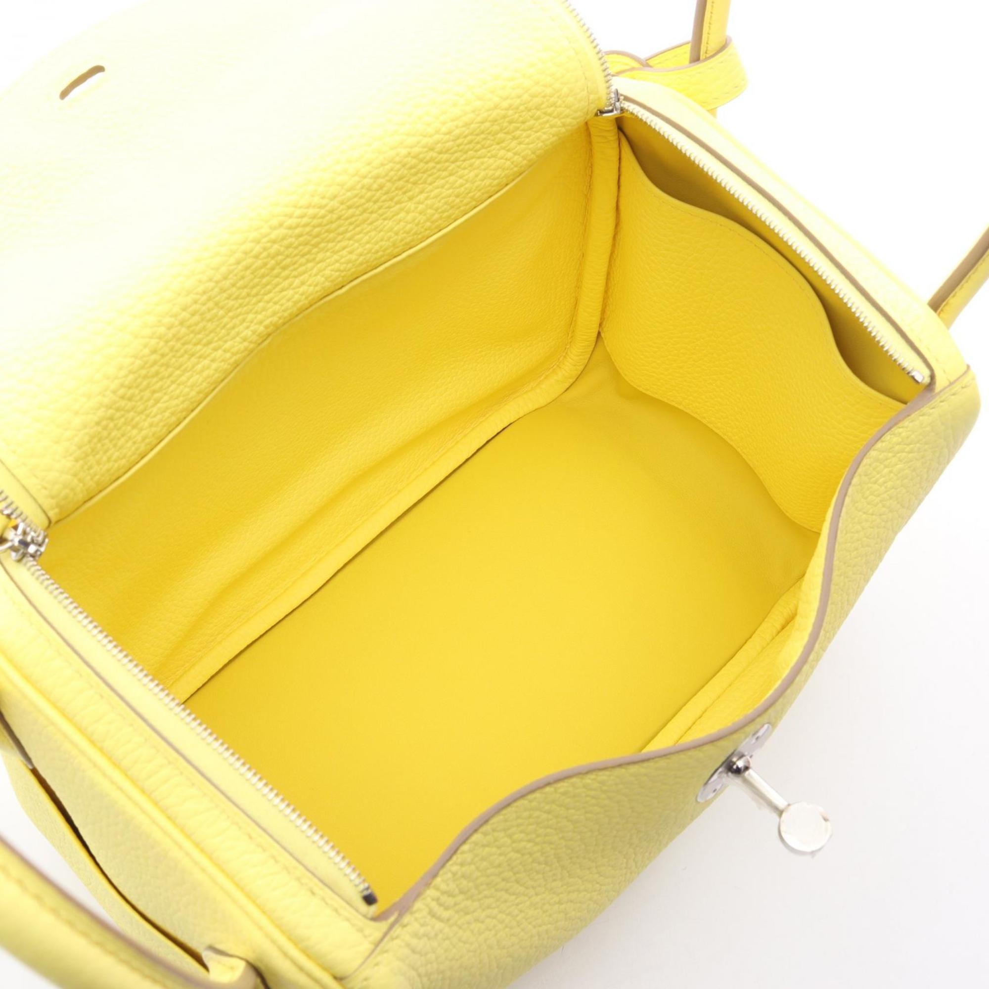 Hermes Yellow Taurillon Clemence Leather Leather Shoulder Bag (Pre-Owned)