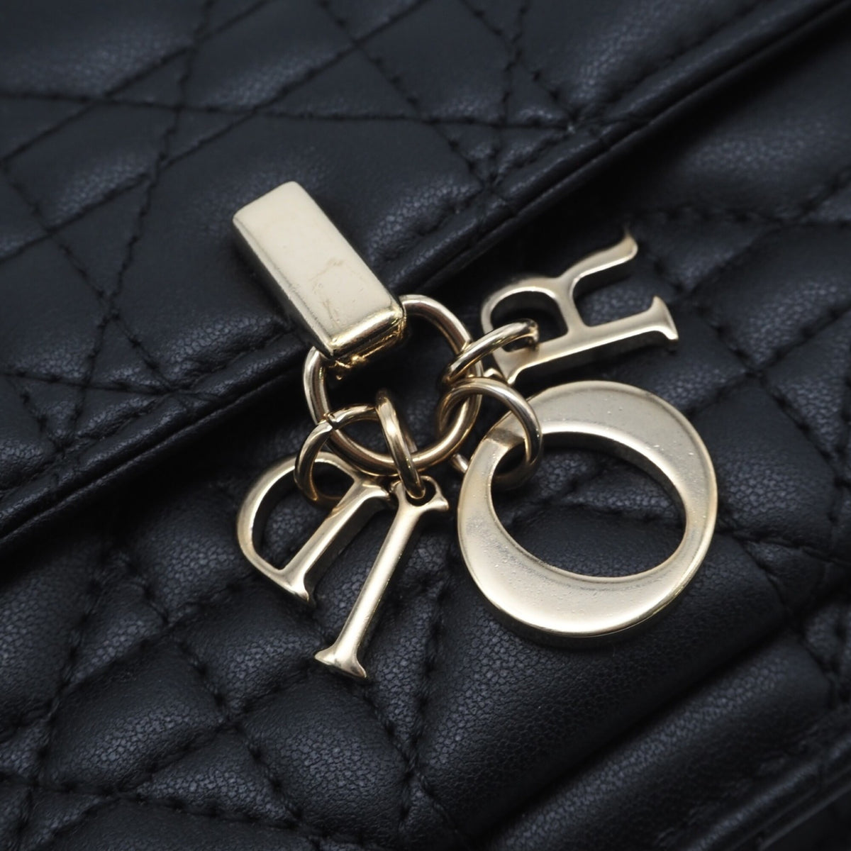 Christian Dior Black Leather Shoulder Bag (Pre-Owned)