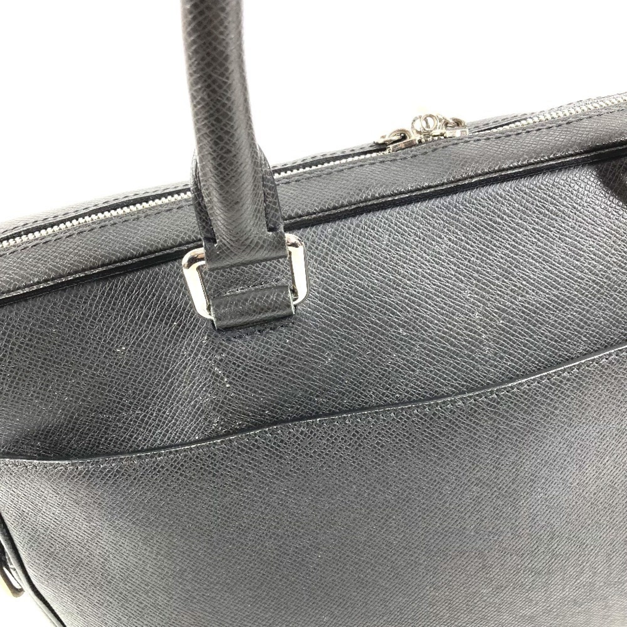 Louis Vuitton Black Taiga Leather Briefcase Handbag Tote Bag (Pre-Owned)